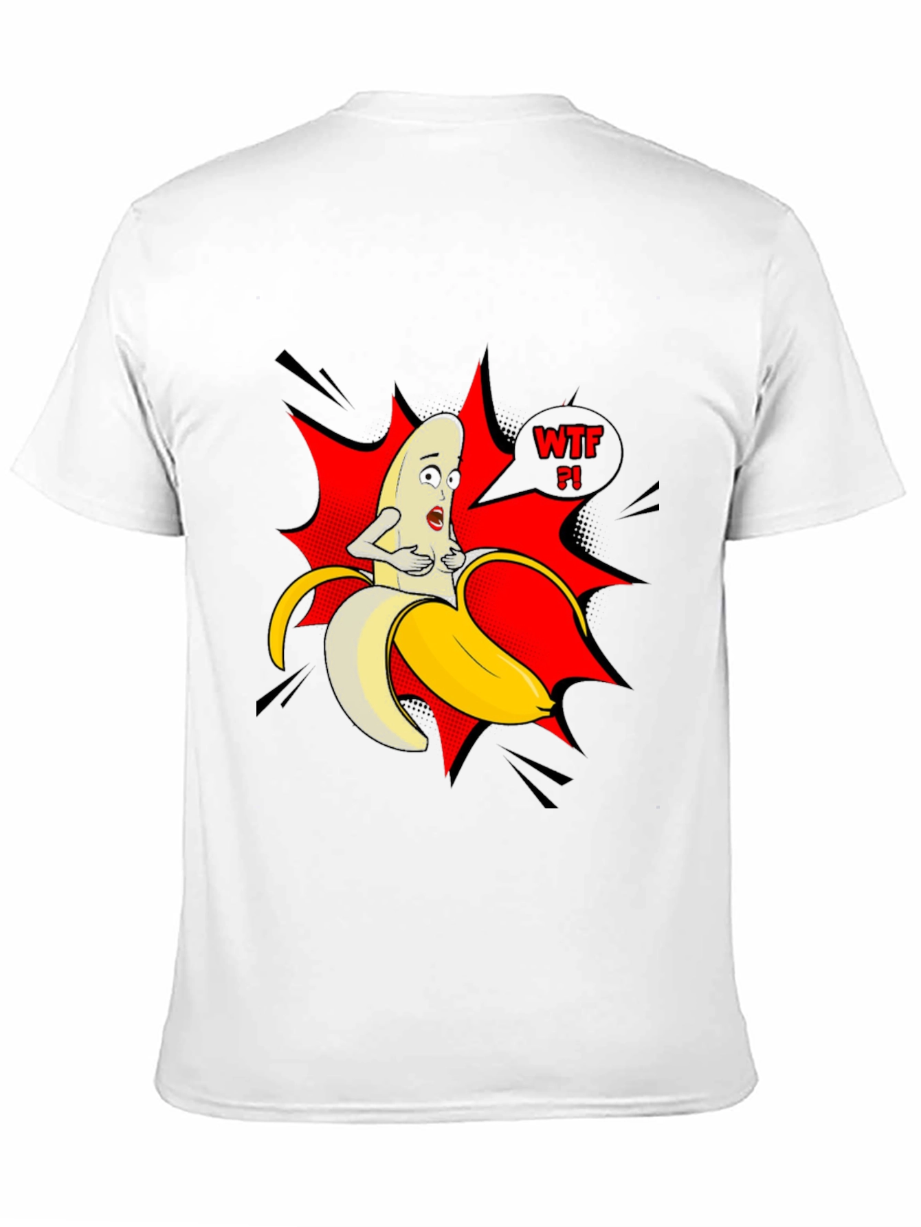 WTF Banana Graphic Tee - Funny Mens Black T-Shirt