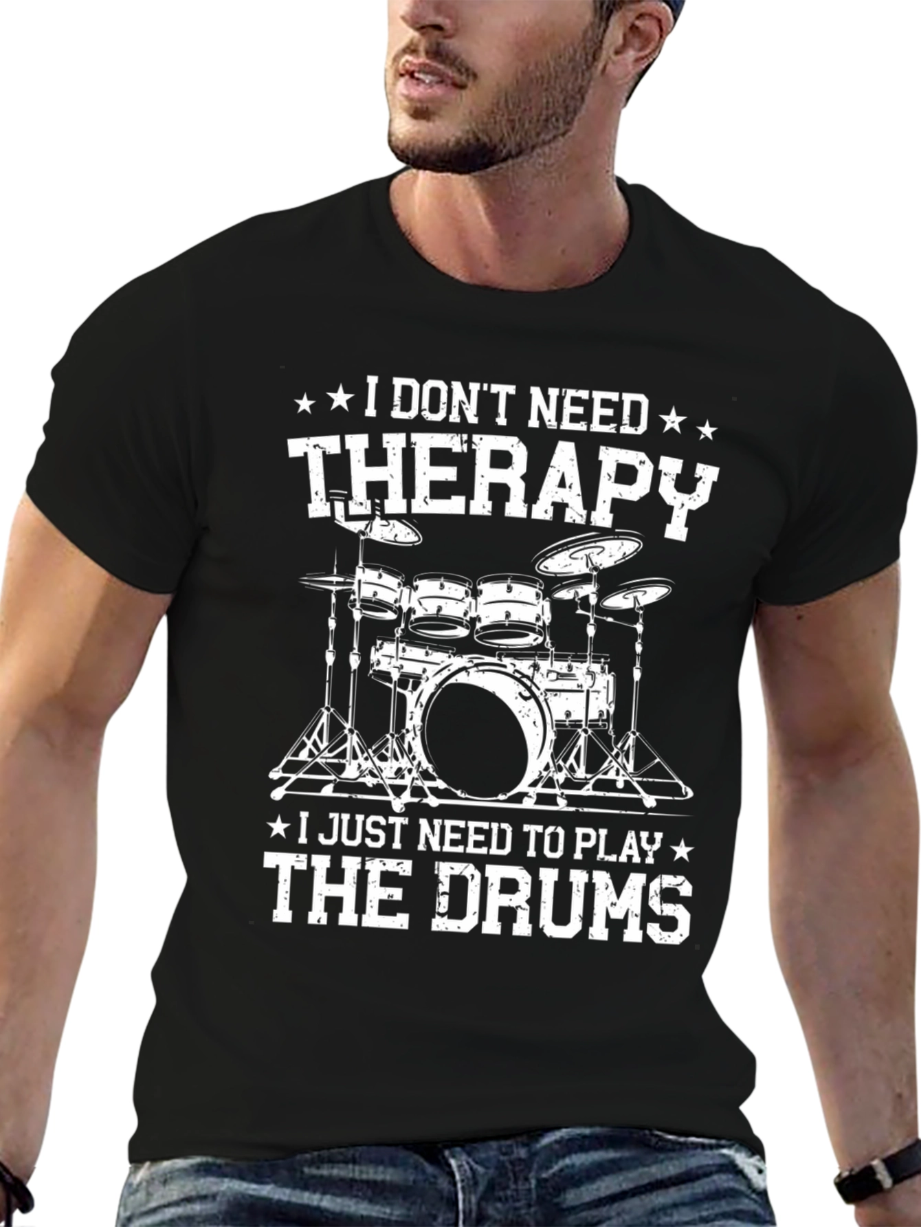 Drummer Therapy T-Shirt: Play the Drums!