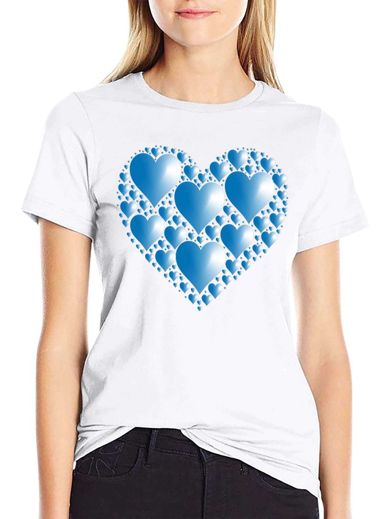 Heart of Hearts Graphic Tee - Black Casual Shirt