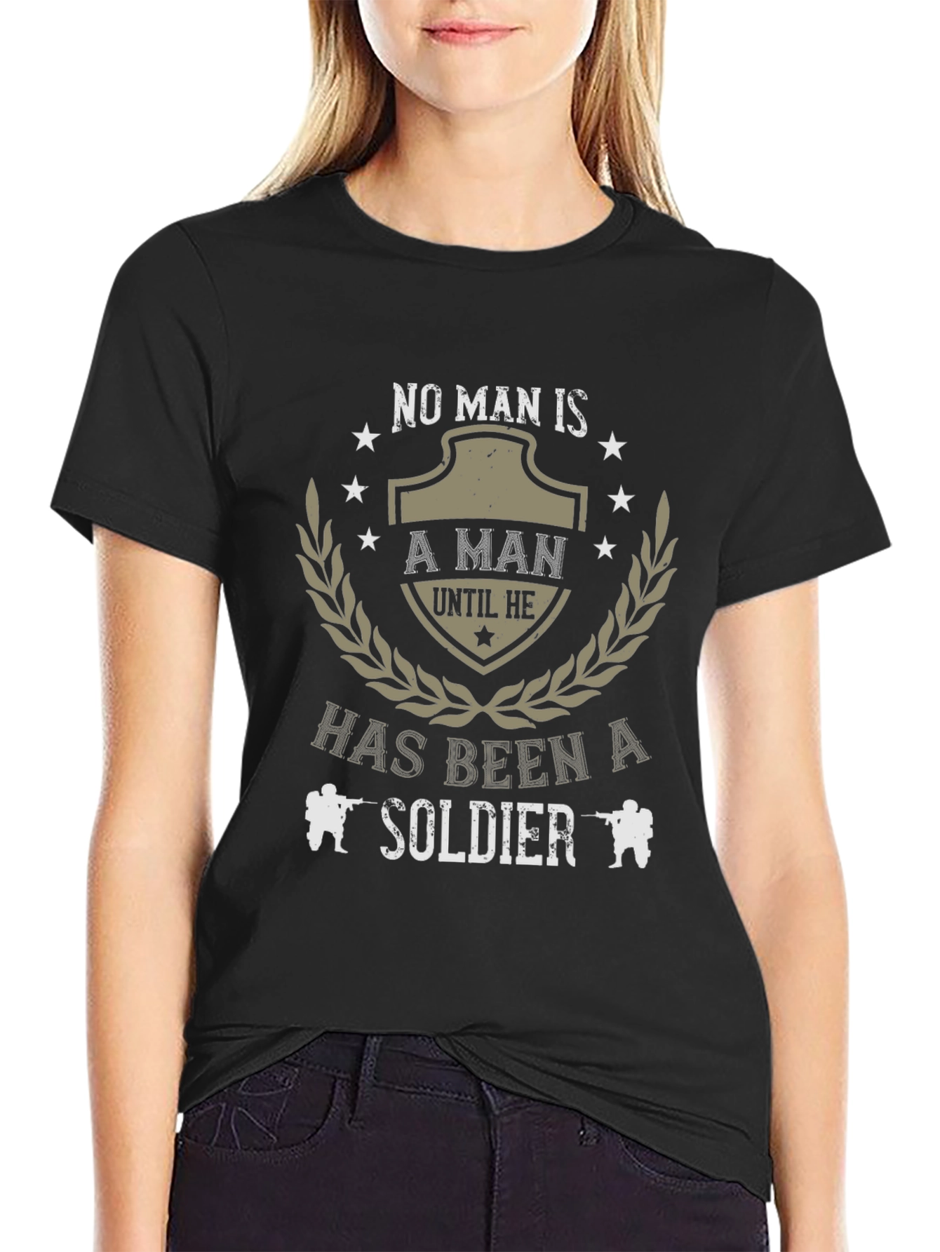 No Man Is T-Shirt - Military Soldier Tee