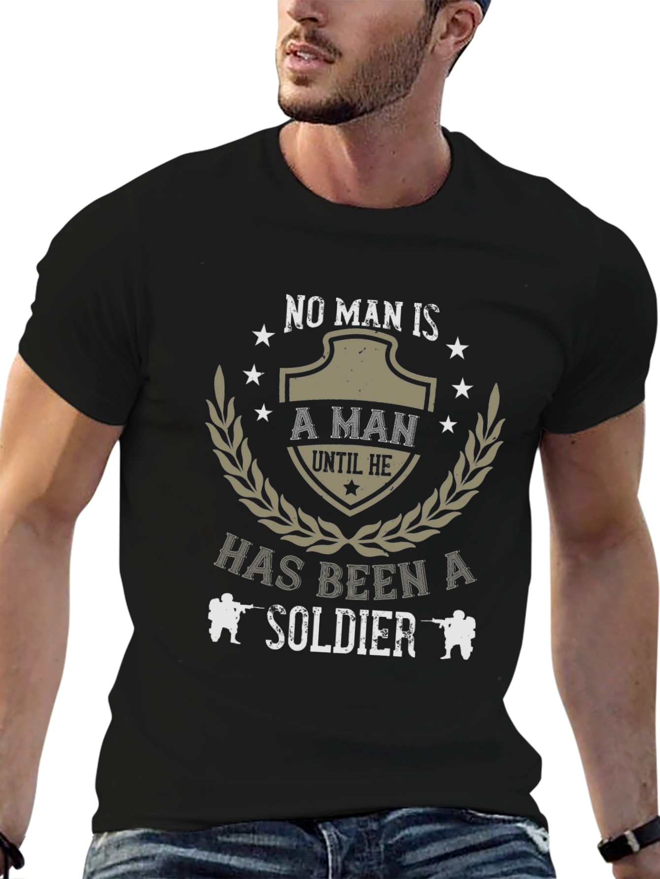 No Man Is T-Shirt - Military Soldier Tee