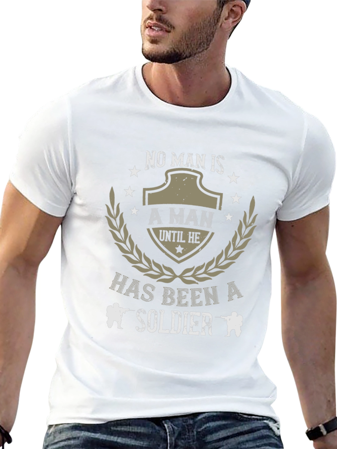 No Man Is T-Shirt - Military Soldier Tee