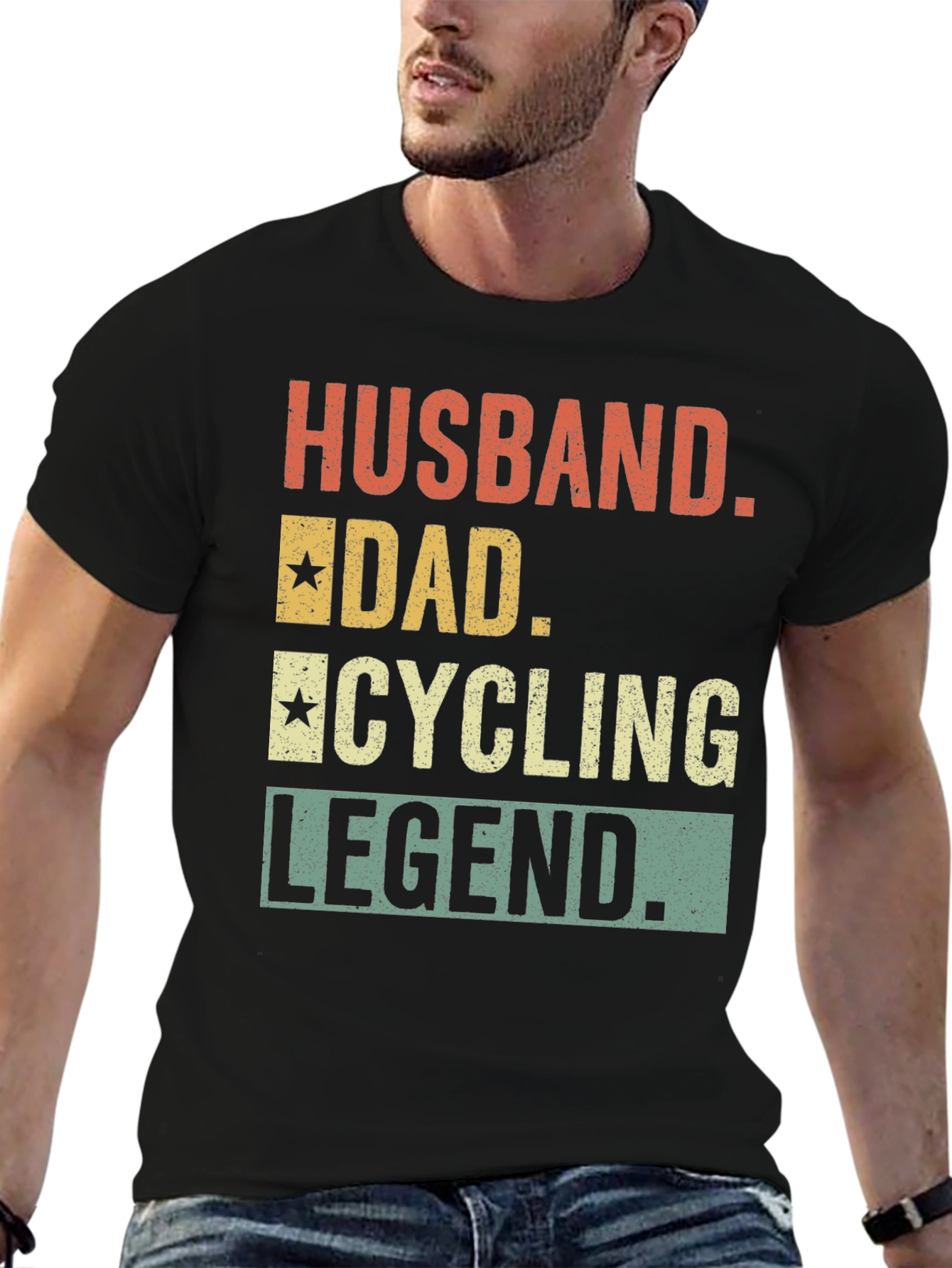 Husband Dad Cycling Legend Graphic Tee
