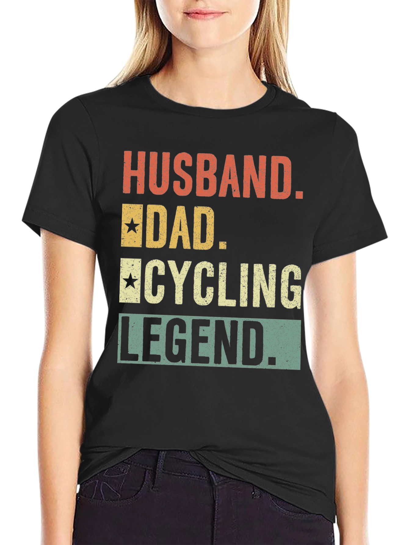 Husband Dad Cycling Legend Graphic Tee