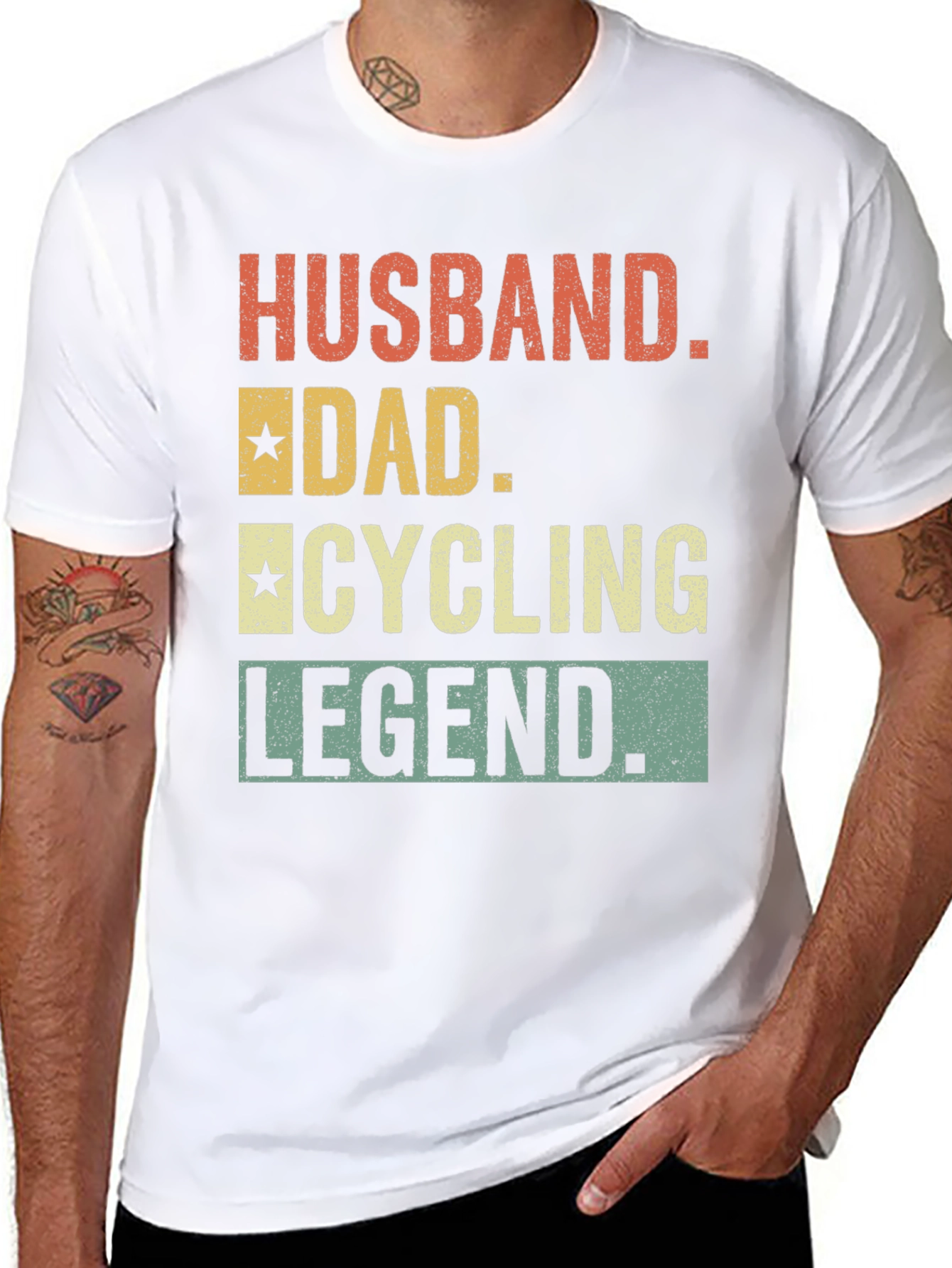 Husband Dad Cycling Legend Graphic Tee