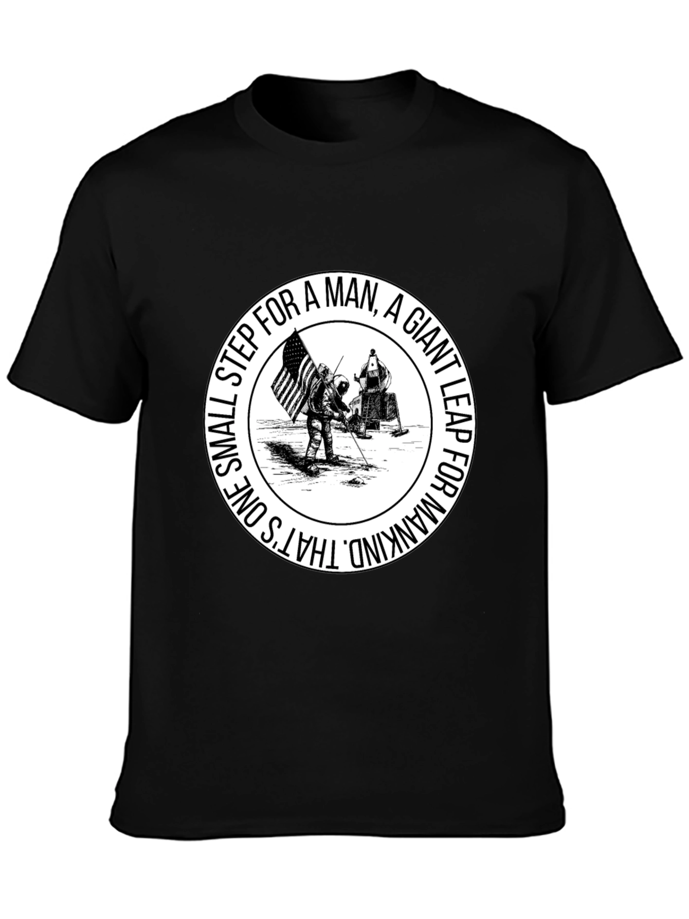 One Small Step T-Shirt - Moon Landing Graphic Tee
