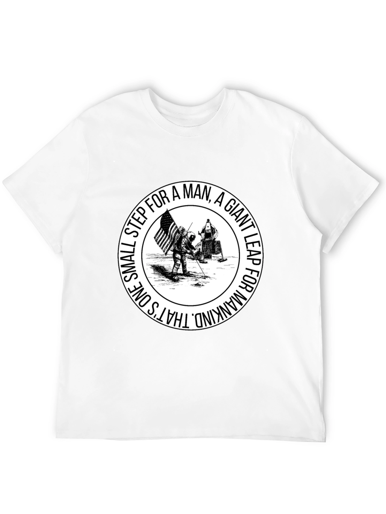 One Small Step T-Shirt - Moon Landing Graphic Tee