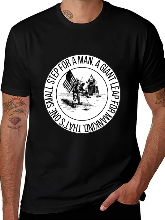 One Small Step T-Shirt - Moon Landing Graphic Tee
