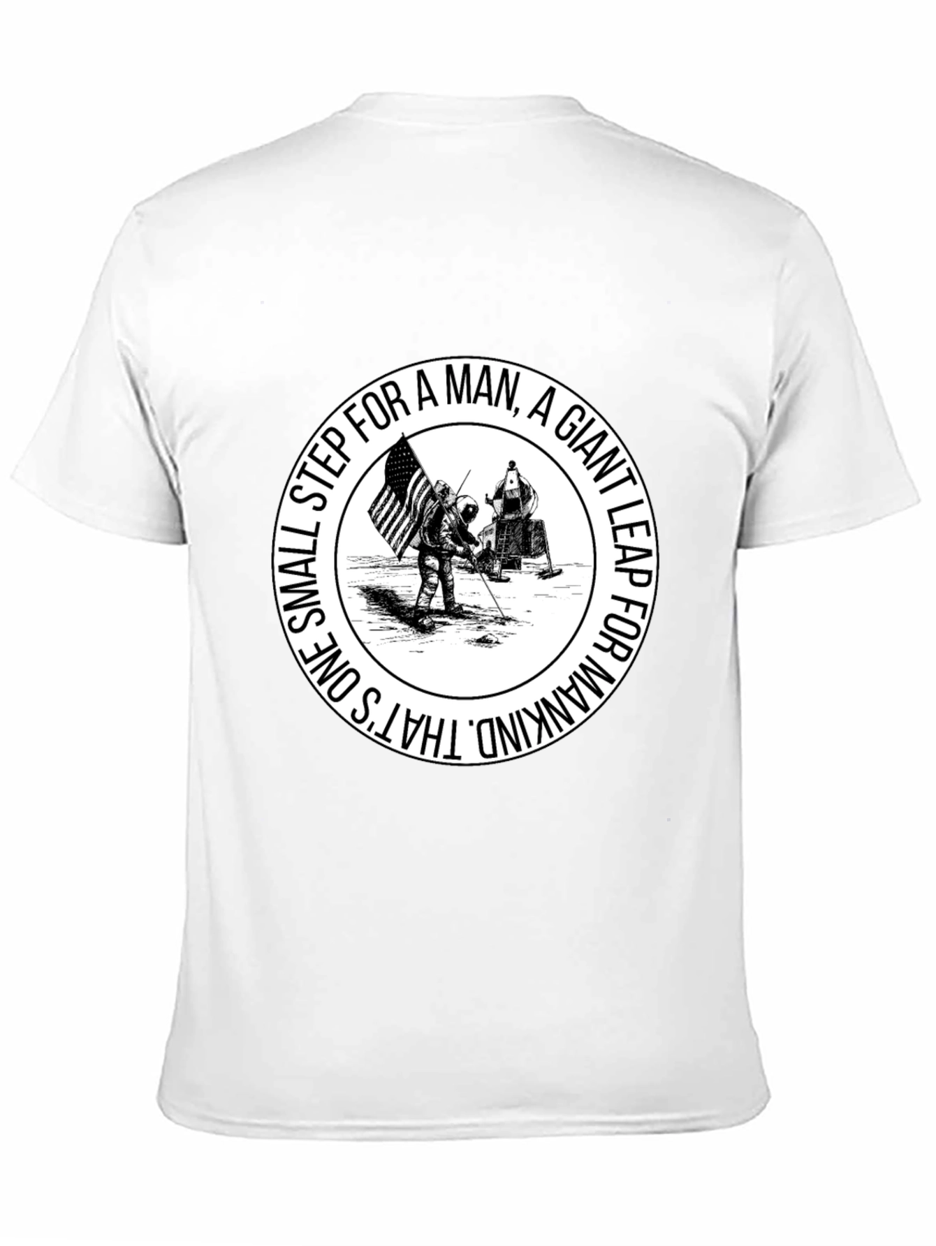 One Small Step T-Shirt - Moon Landing Graphic Tee