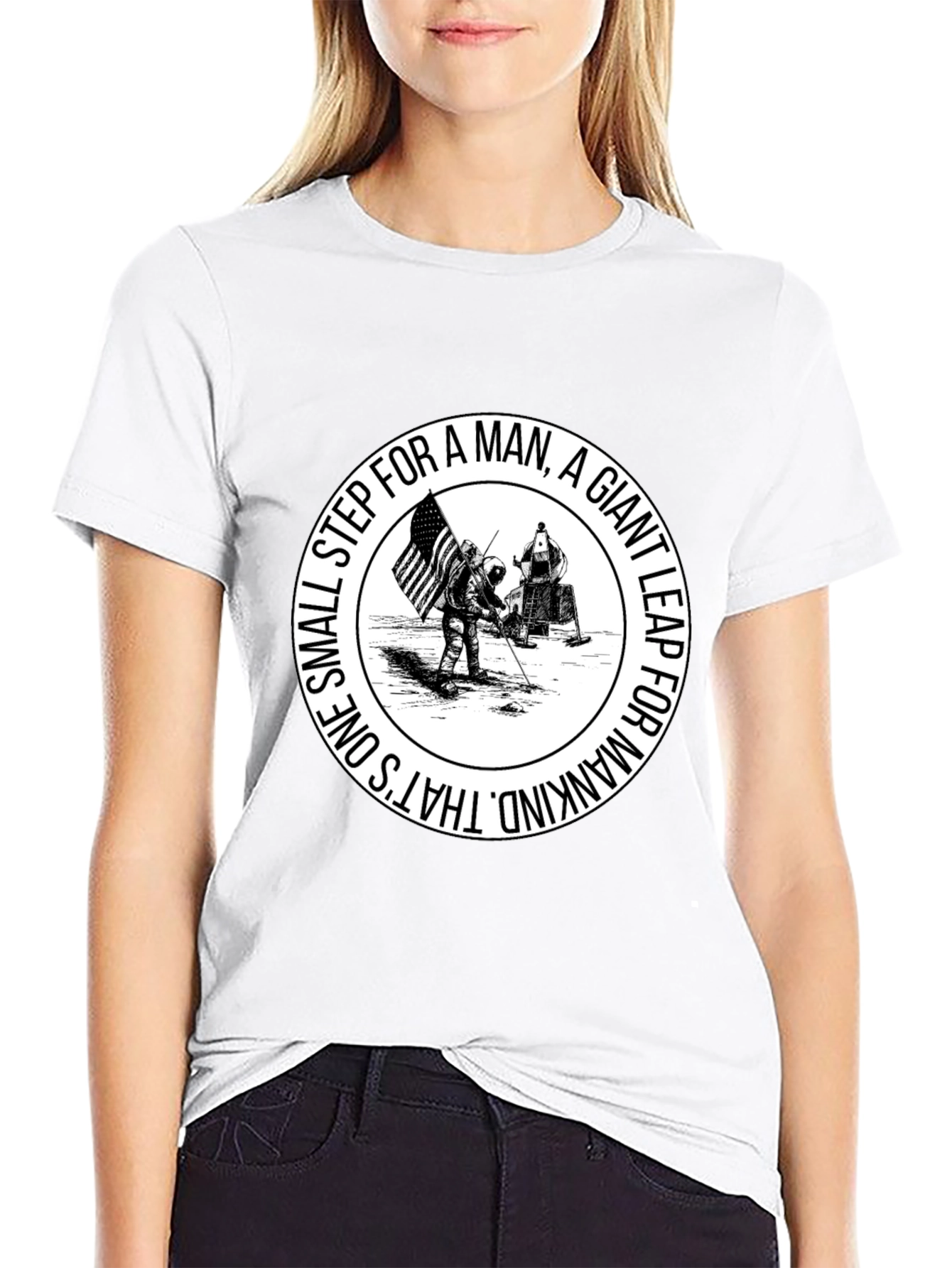 One Small Step T-Shirt - Moon Landing Graphic Tee