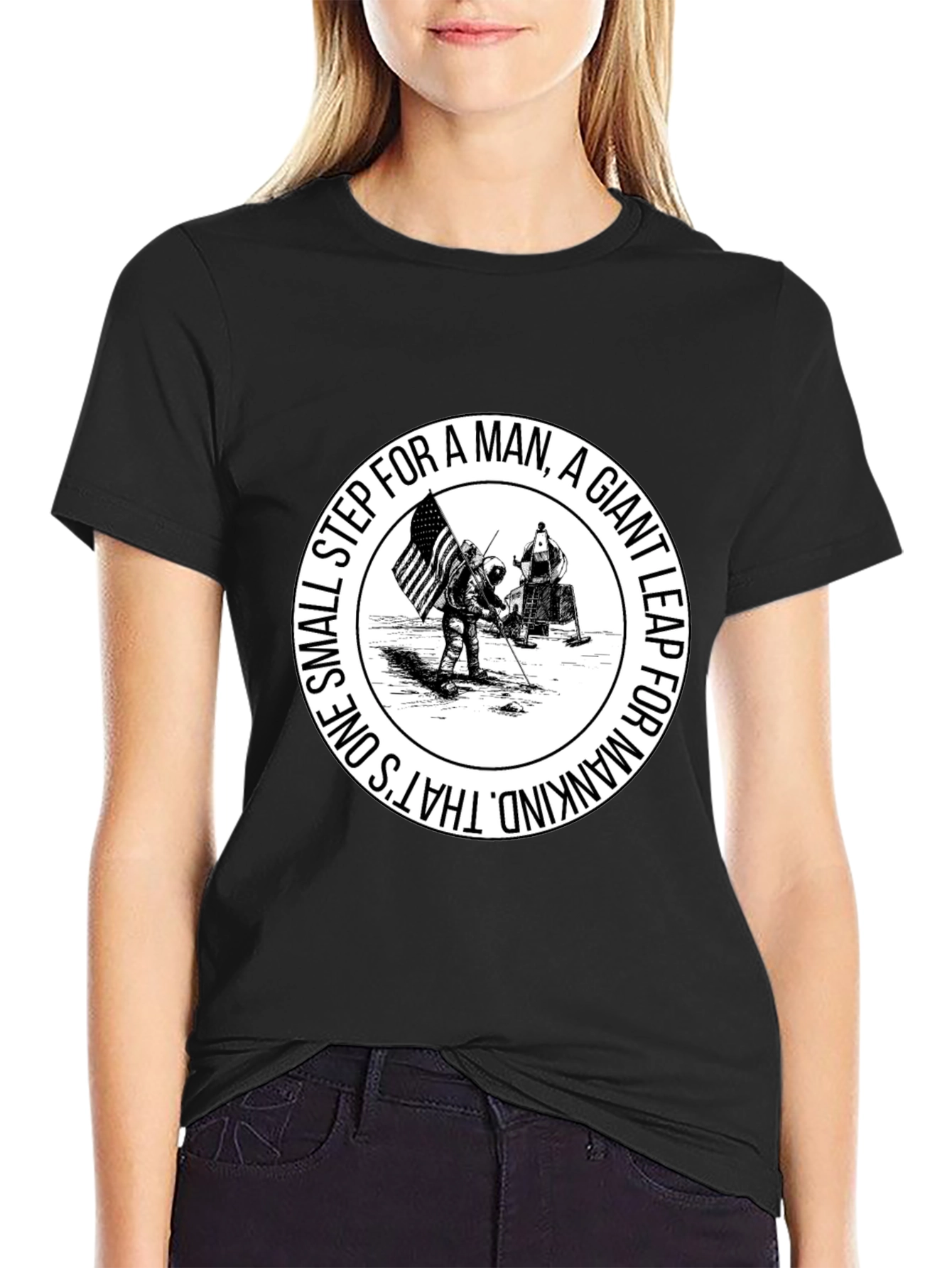 One Small Step T-Shirt - Moon Landing Graphic Tee