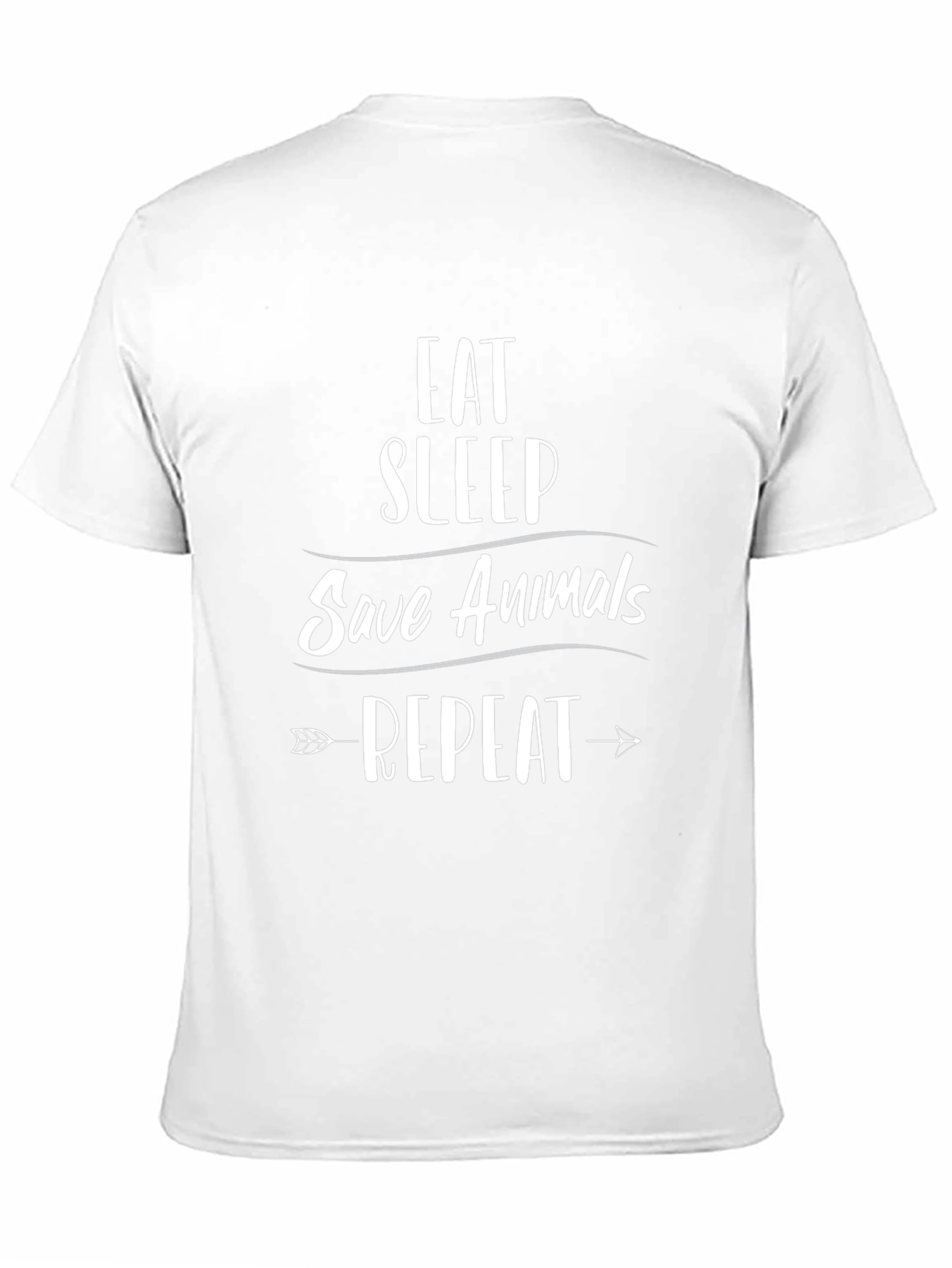 Eat Sleep Save Animals Repeat Black Graphic Tee