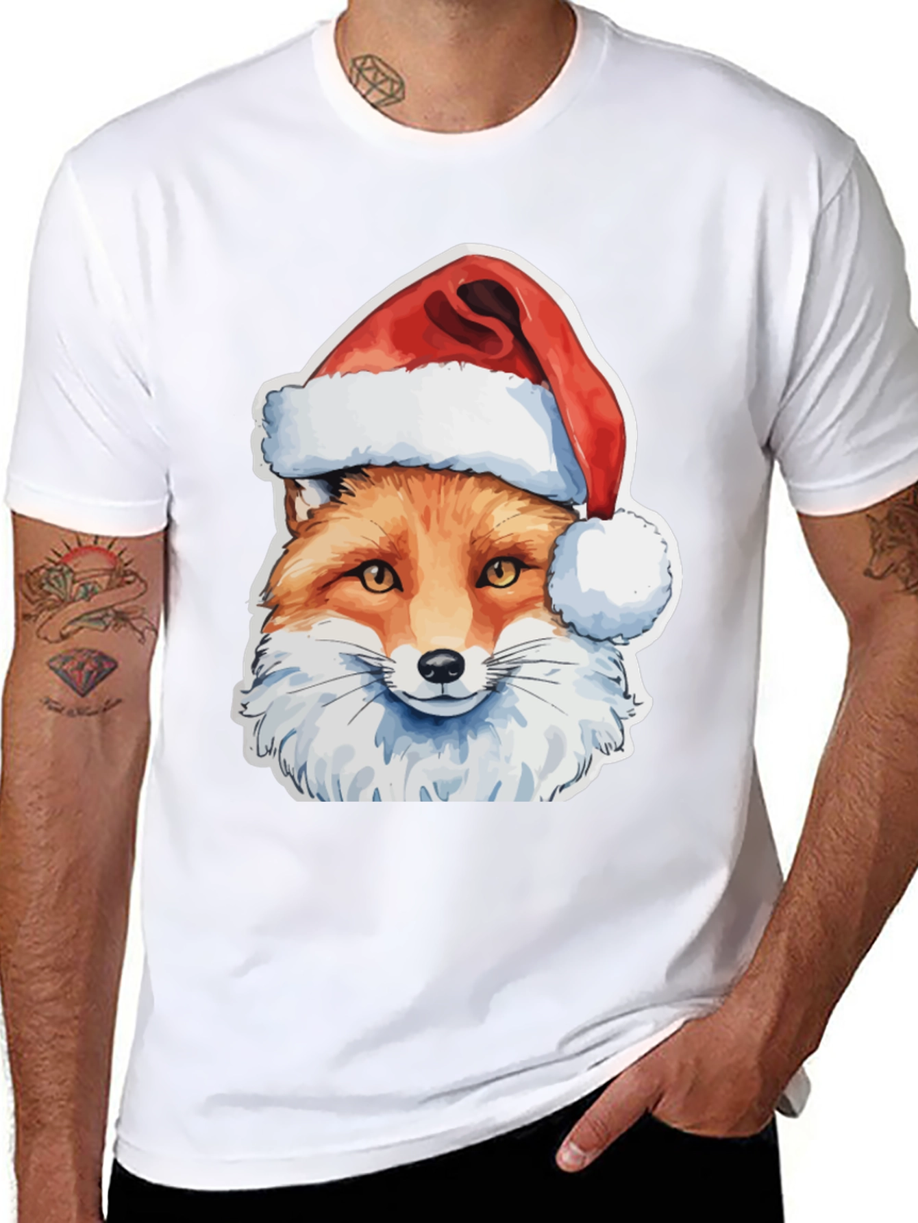 Festive Fox T-Shirt - Holiday Style