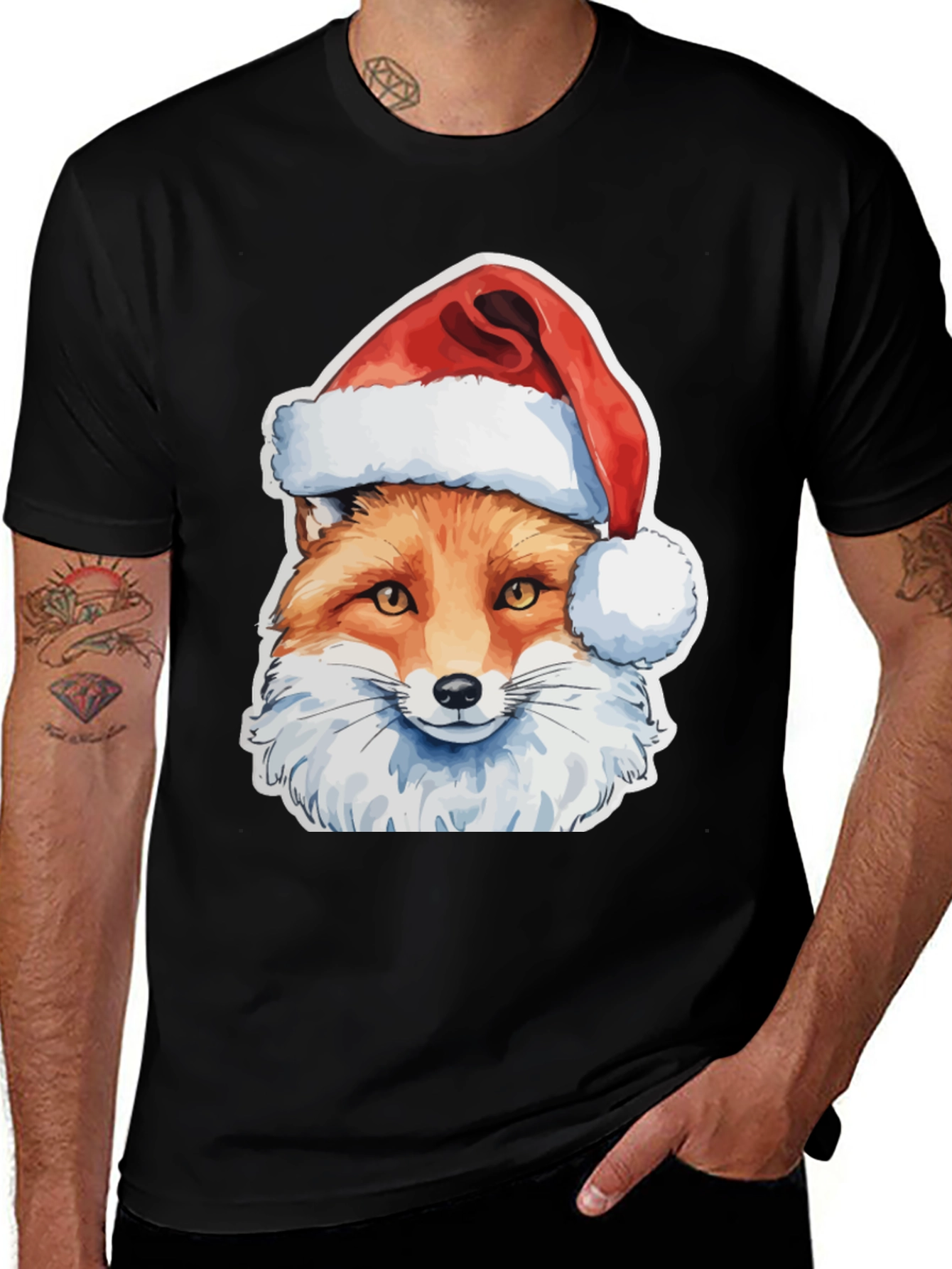 Festive Fox T-Shirt - Holiday Style
