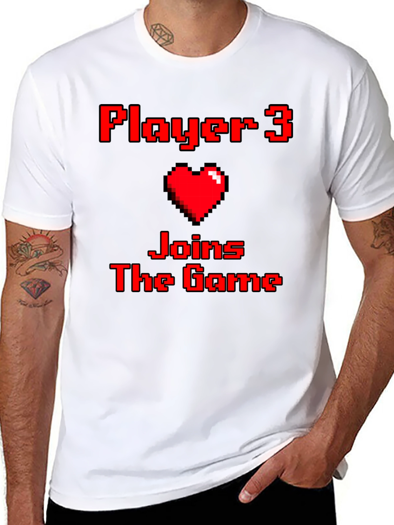 Player 3 Joins the Game Pixel Art T-Shirt