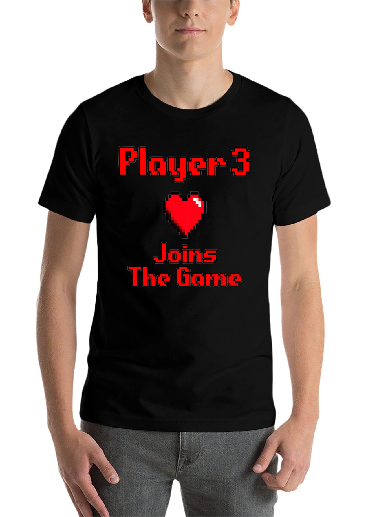 Player 3 Joins the Game Pixel Art T-Shirt
