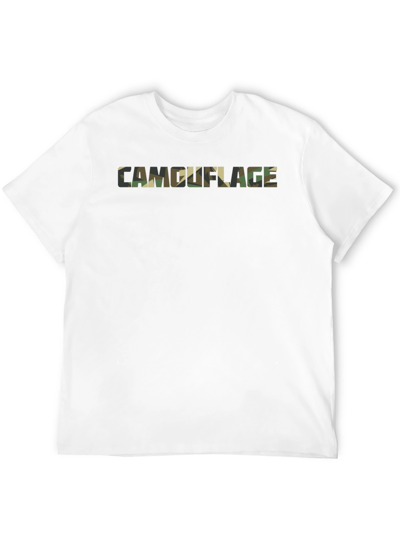 Camouflage Print Black T-Shirt