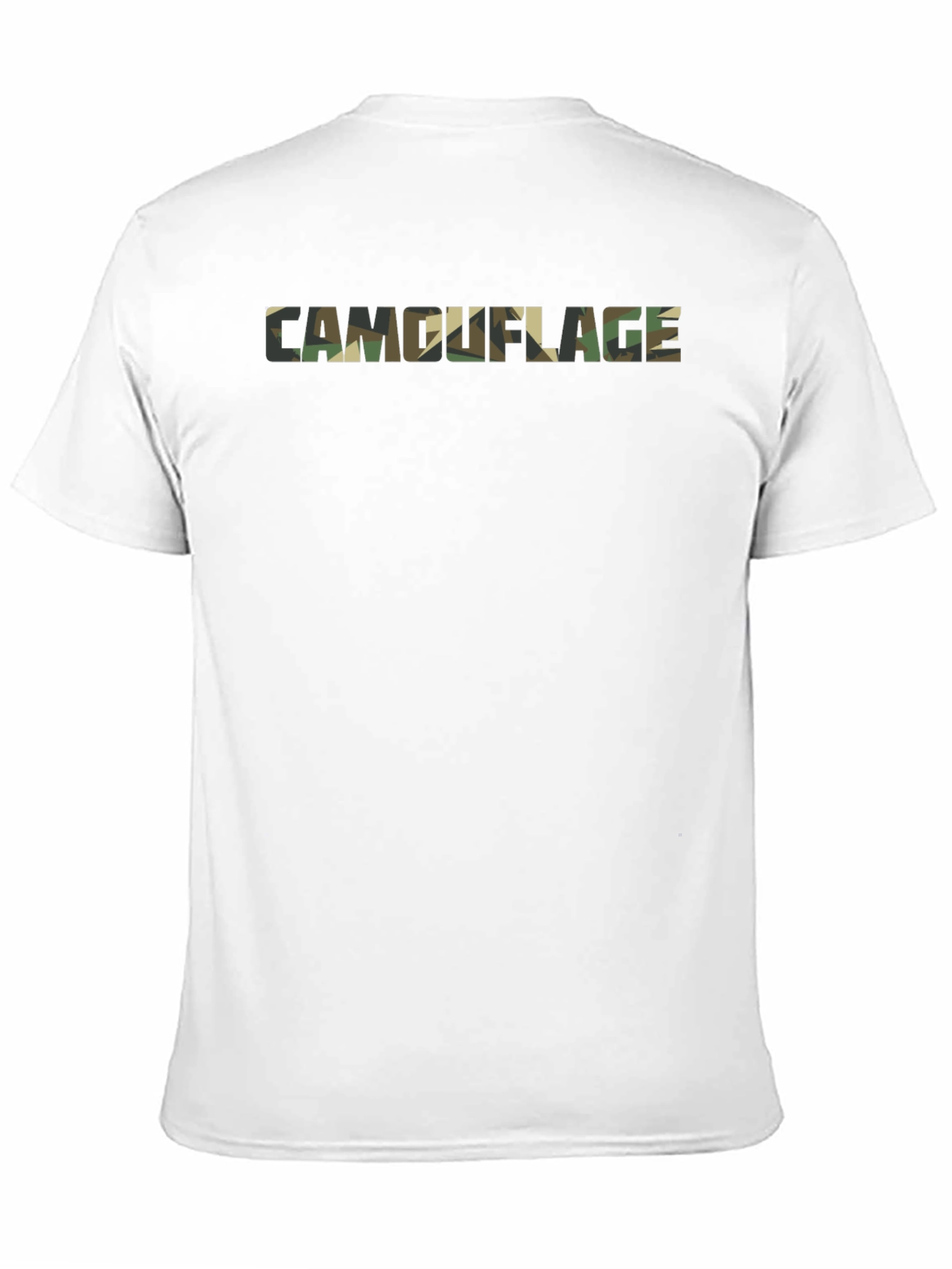 Camouflage Print Black T-Shirt