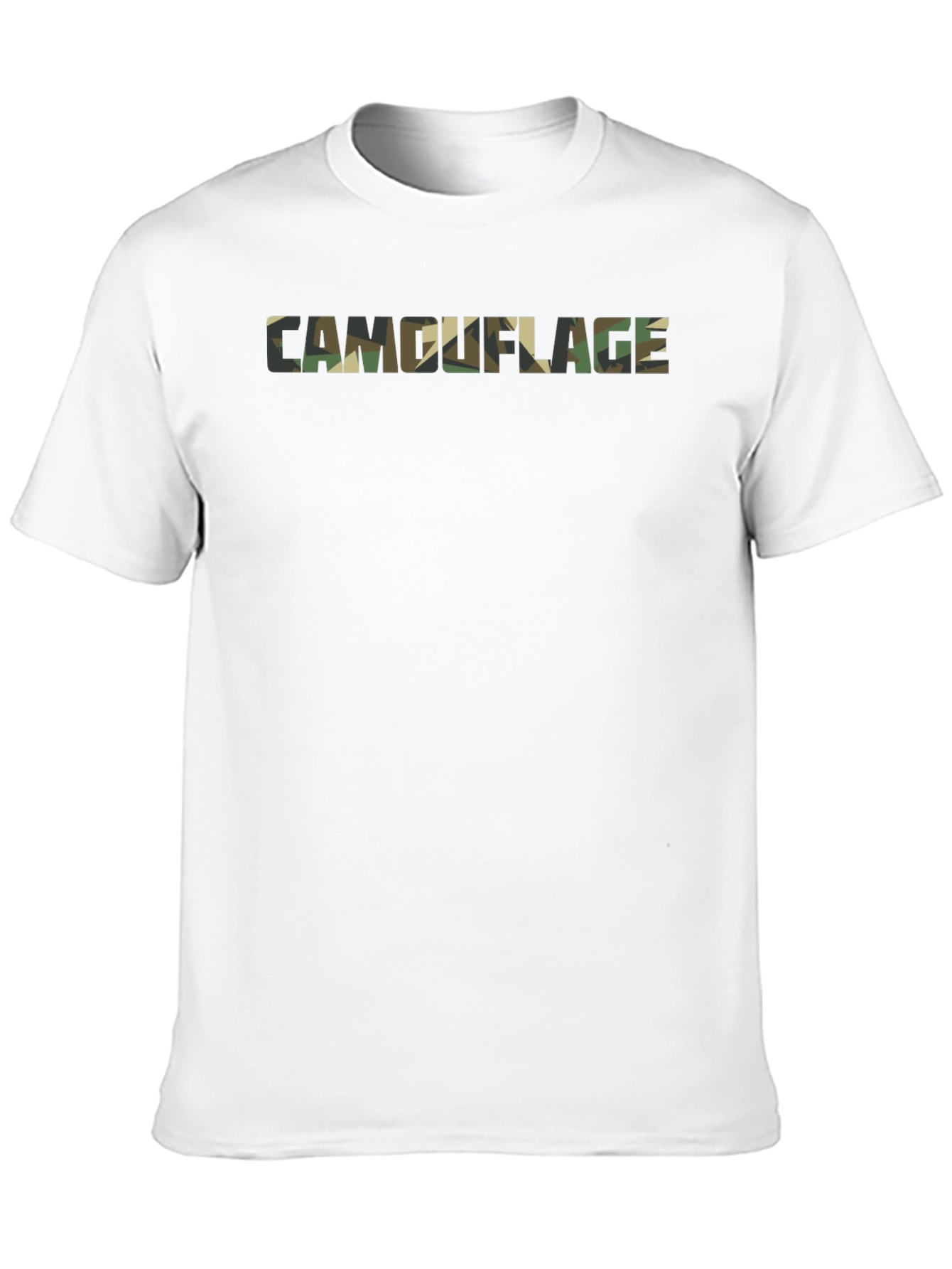 Camouflage Print Black T-Shirt