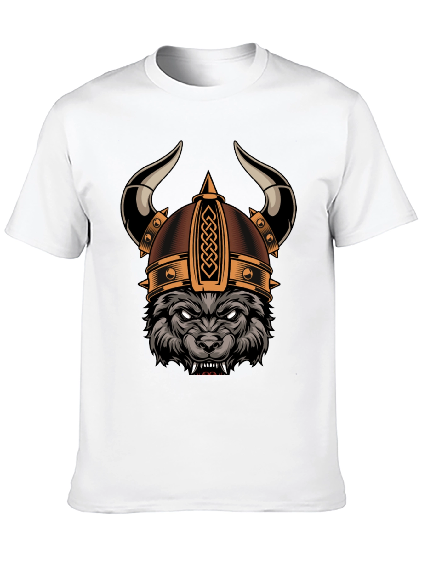 Viking Wolf Graphic Tee - Black