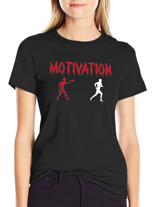 Motivational Zombie Run Black T-Shirt
