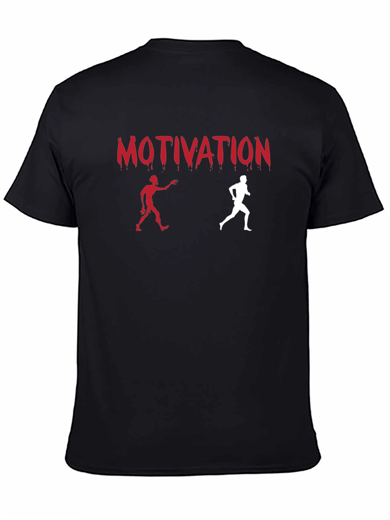 Motivational Zombie Run Black T-Shirt