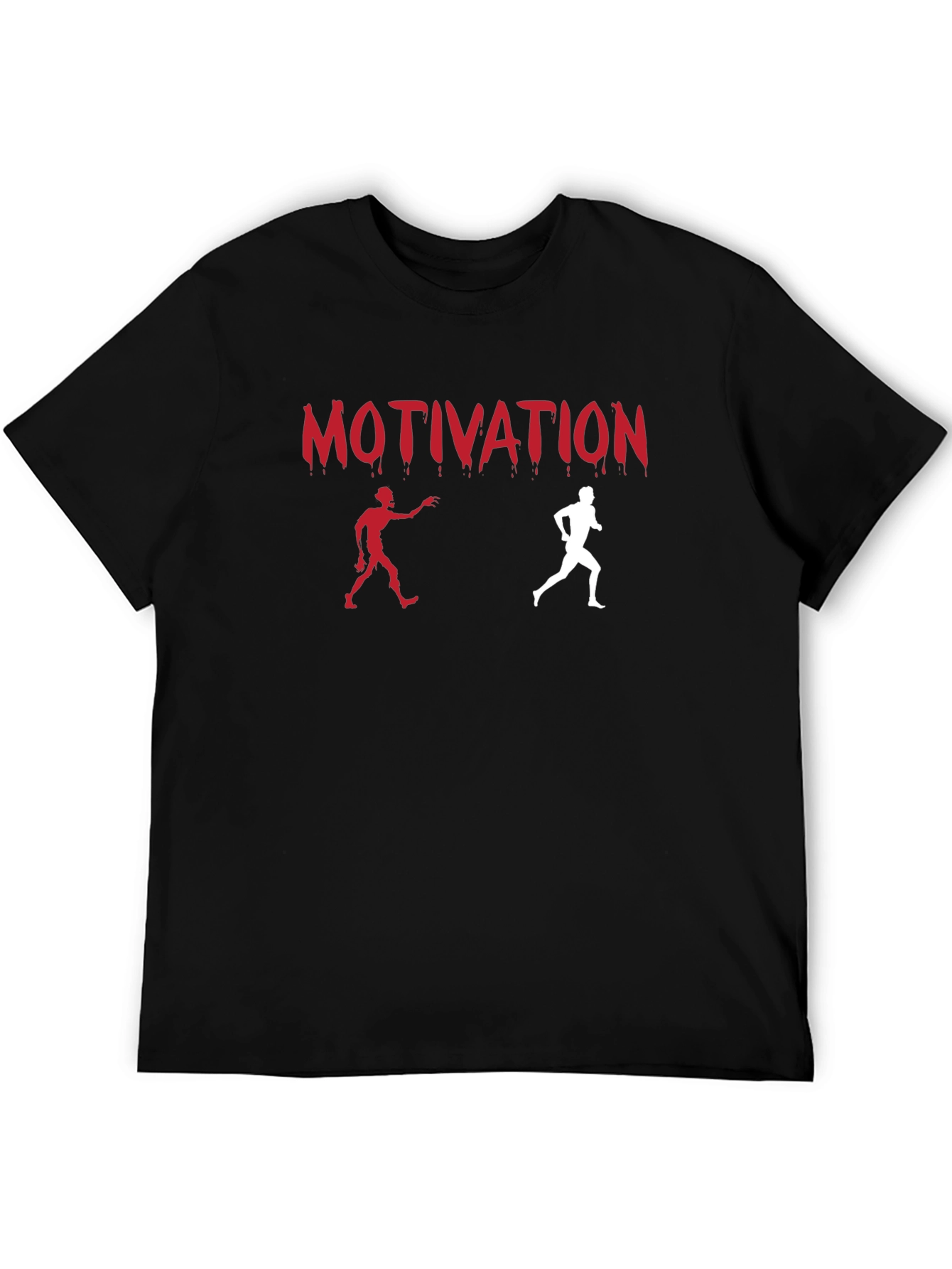 Motivational Zombie Run Black T-Shirt