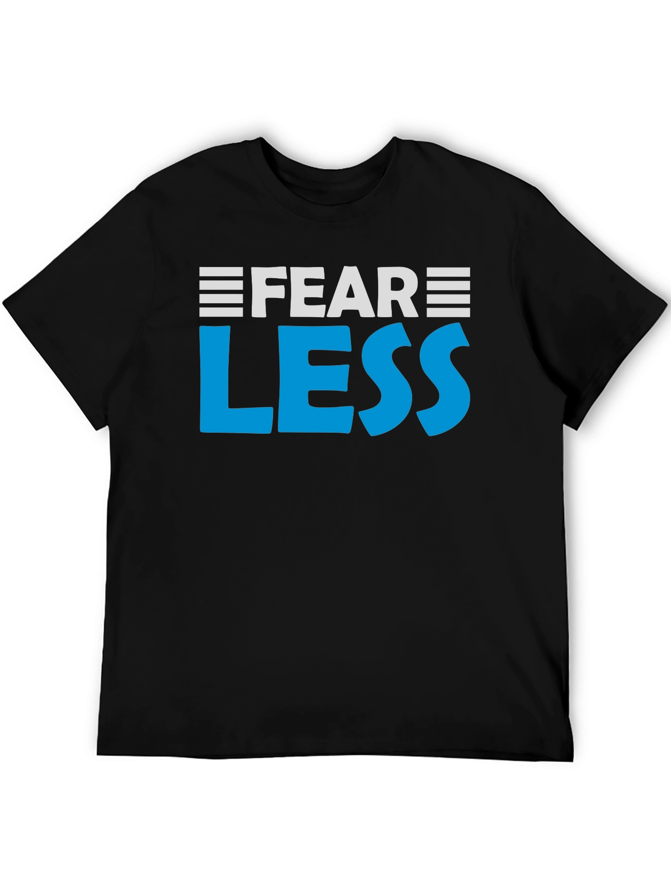 Fear Less Graphic Tee - Motivational Black T-Shirt