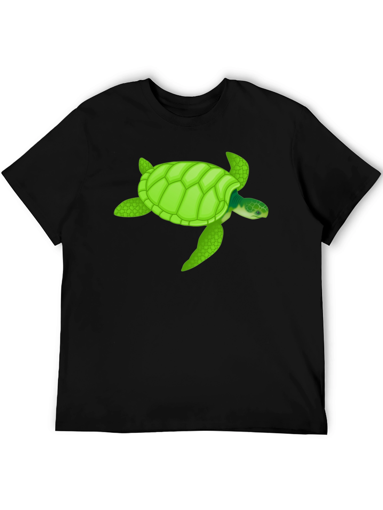 Sea Turtle Graphic T-Shirt - Black Cotton Tee