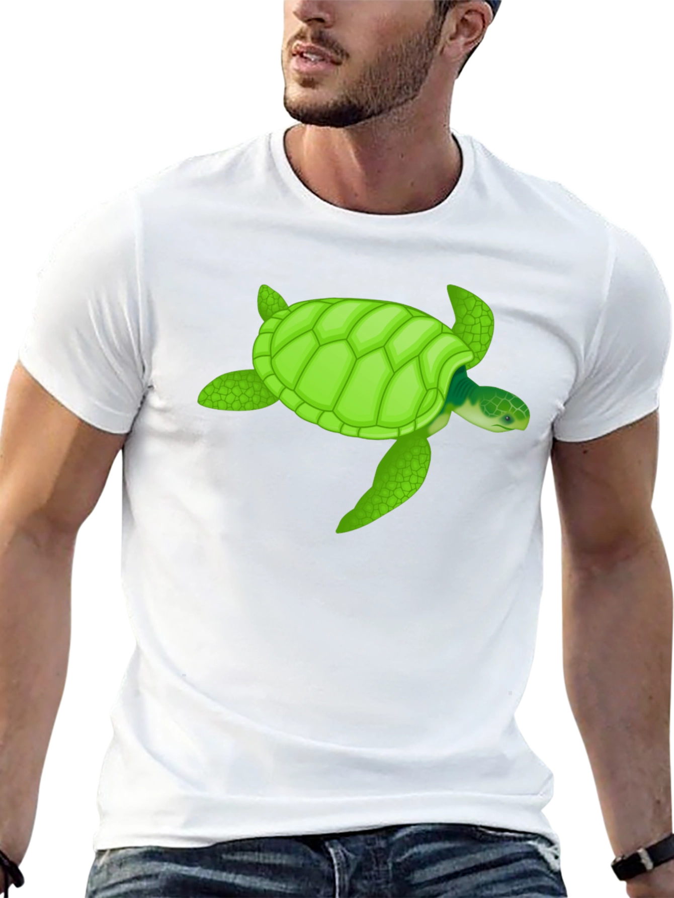Sea Turtle Graphic T-Shirt - Black Cotton Tee