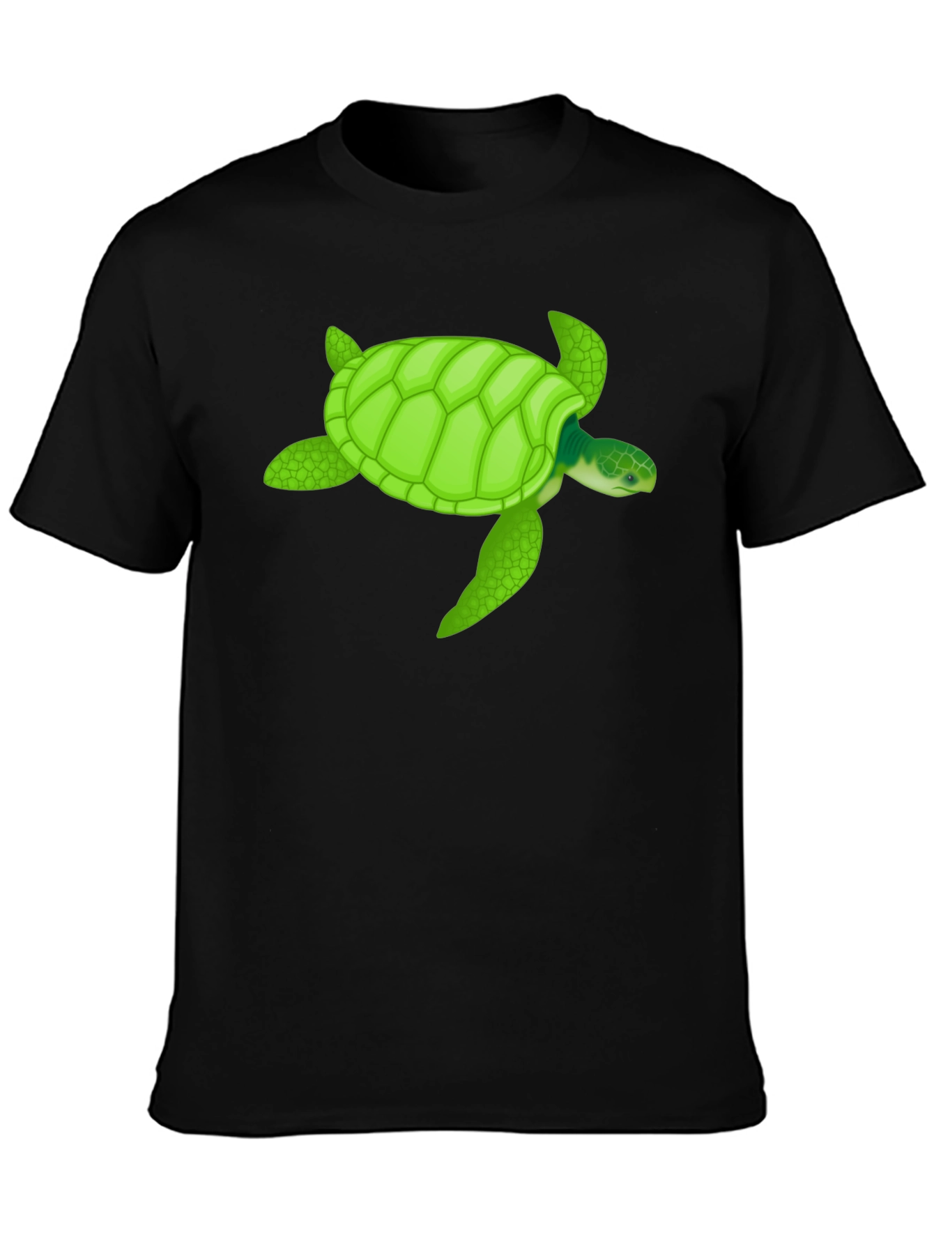 Sea Turtle Graphic T-Shirt - Black Cotton Tee