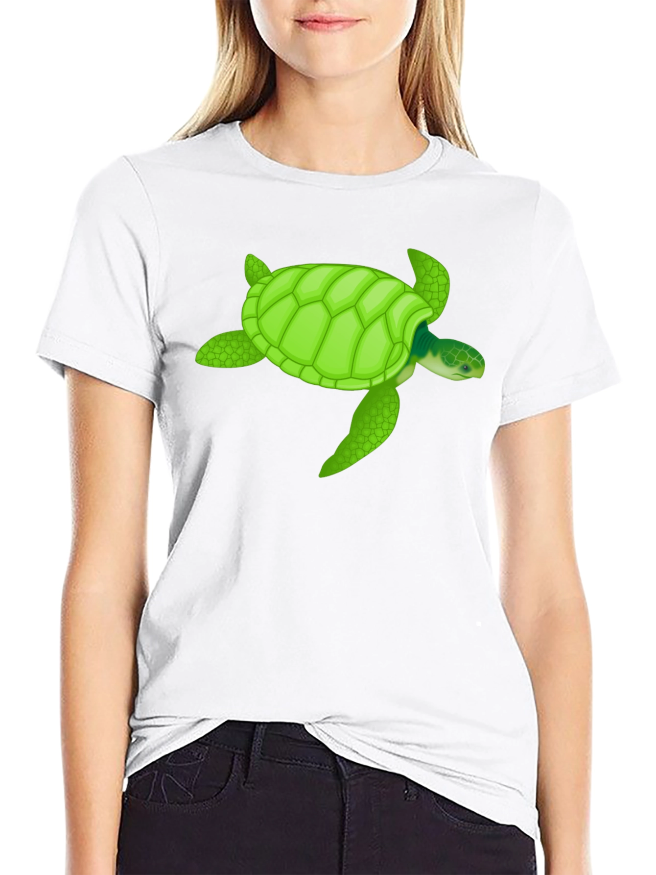 Sea Turtle Graphic T-Shirt - Black Cotton Tee