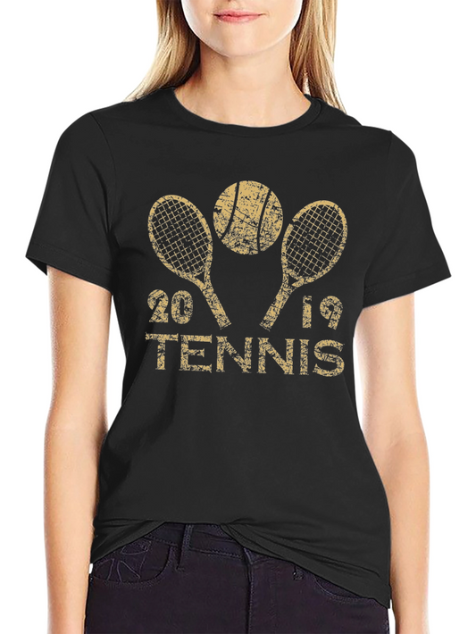2019 Tennis Black T-Shirt