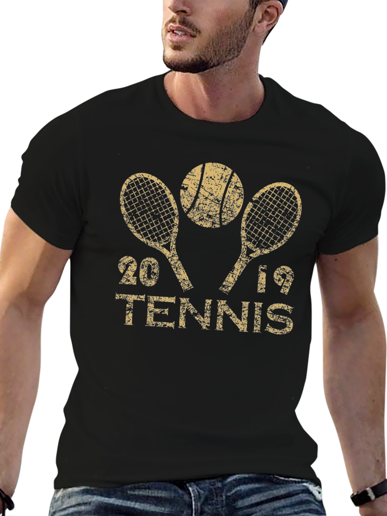 2019 Tennis Black T-Shirt