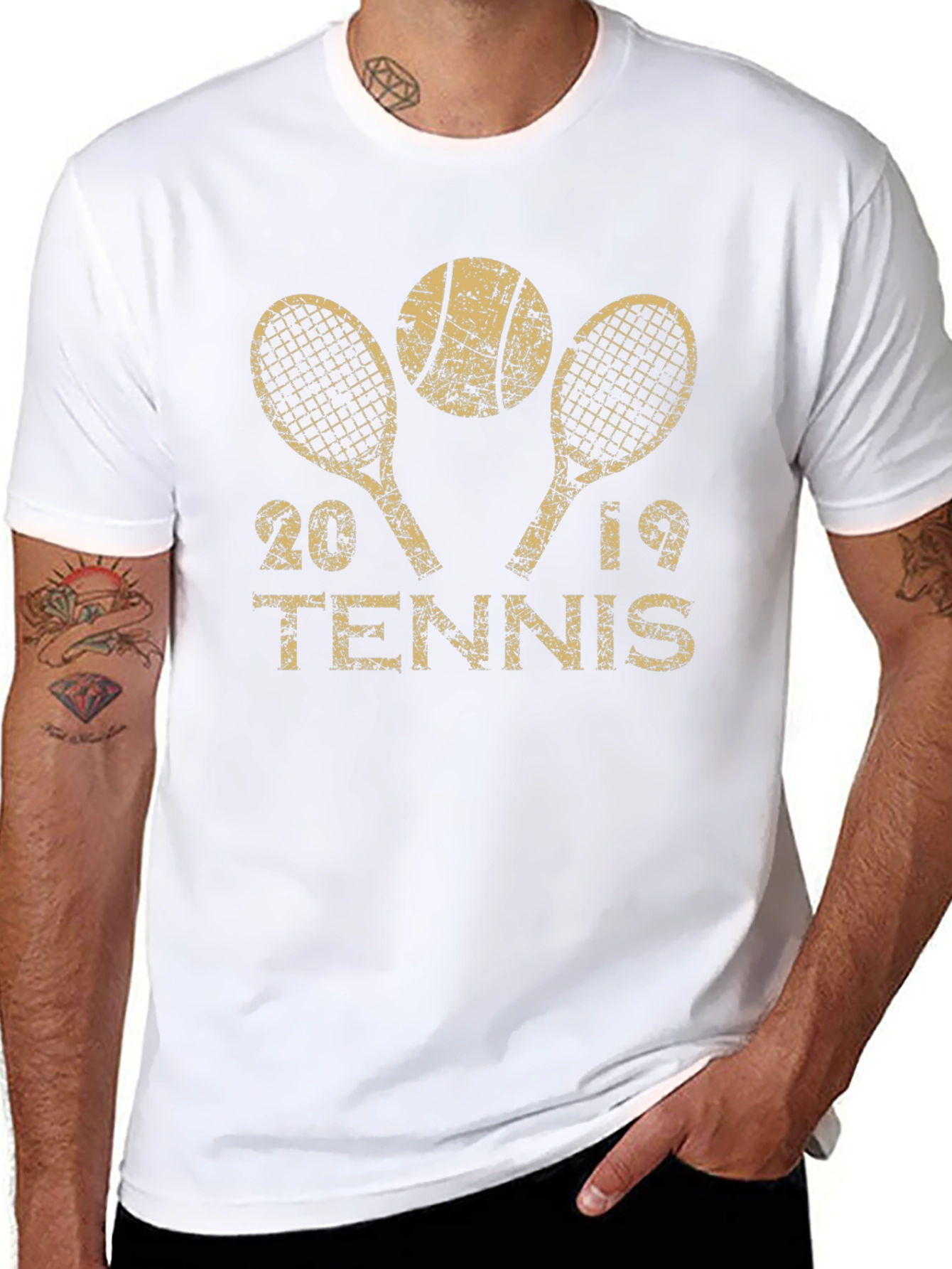 2019 Tennis Black T-Shirt