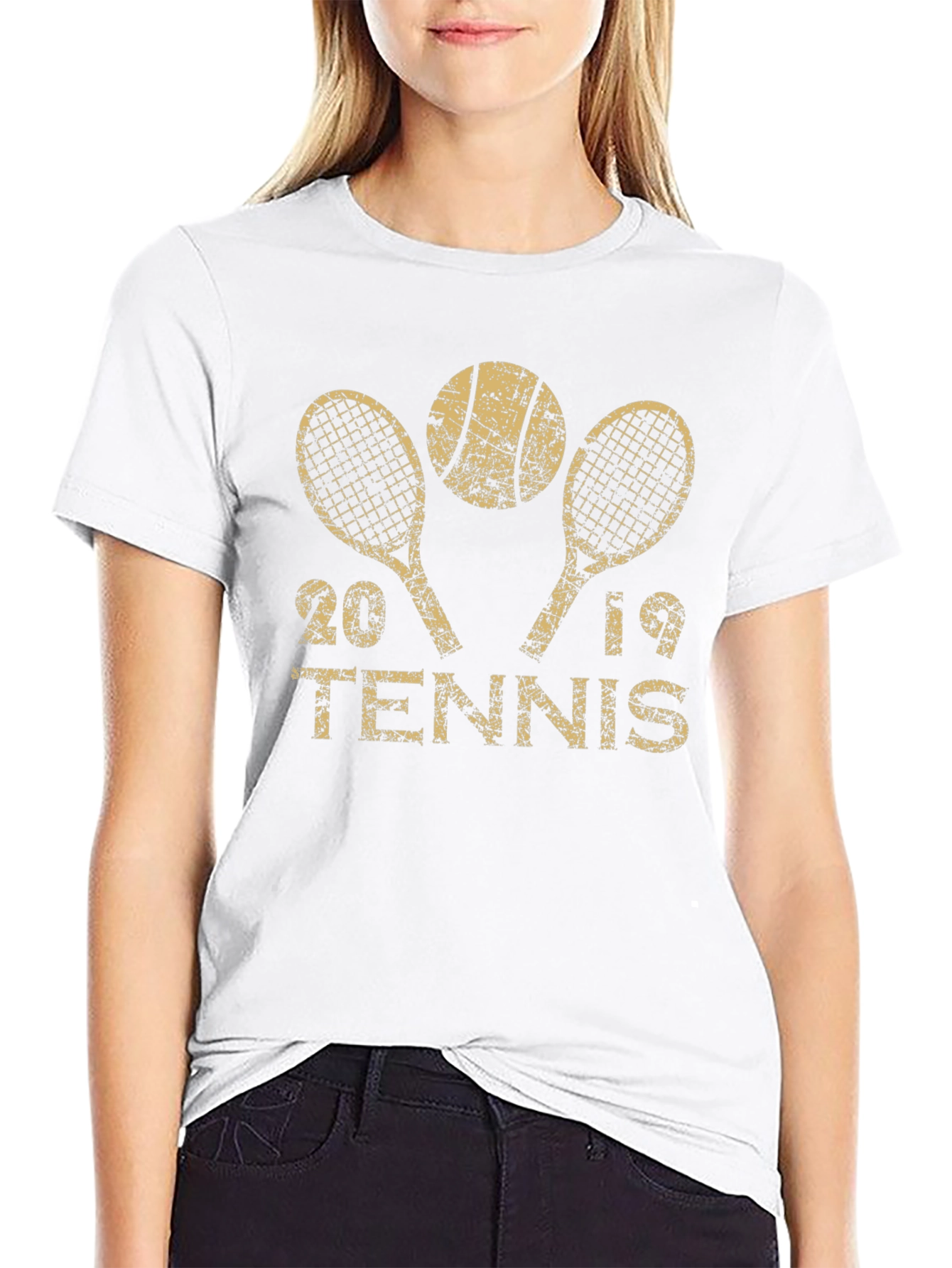 2019 Tennis Black T-Shirt