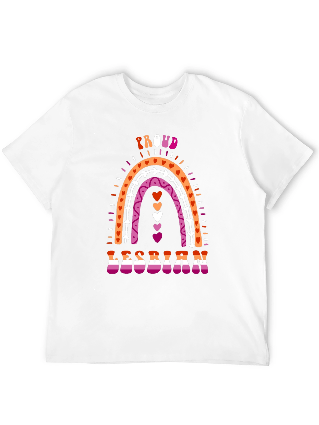 Proud Lesbian Rainbow Graphic T-Shirt