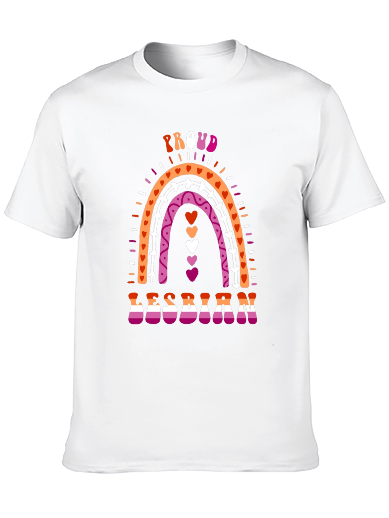 Proud Lesbian Rainbow Graphic T-Shirt