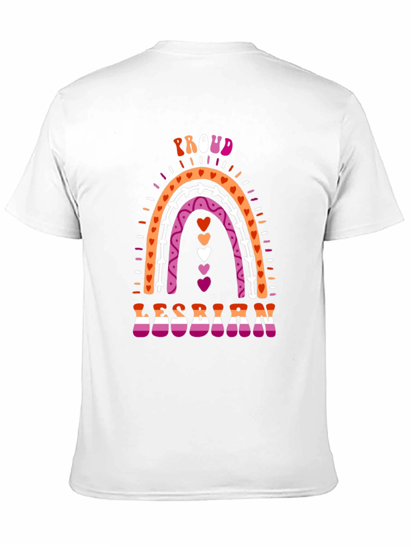 Proud Lesbian Rainbow Graphic T-Shirt