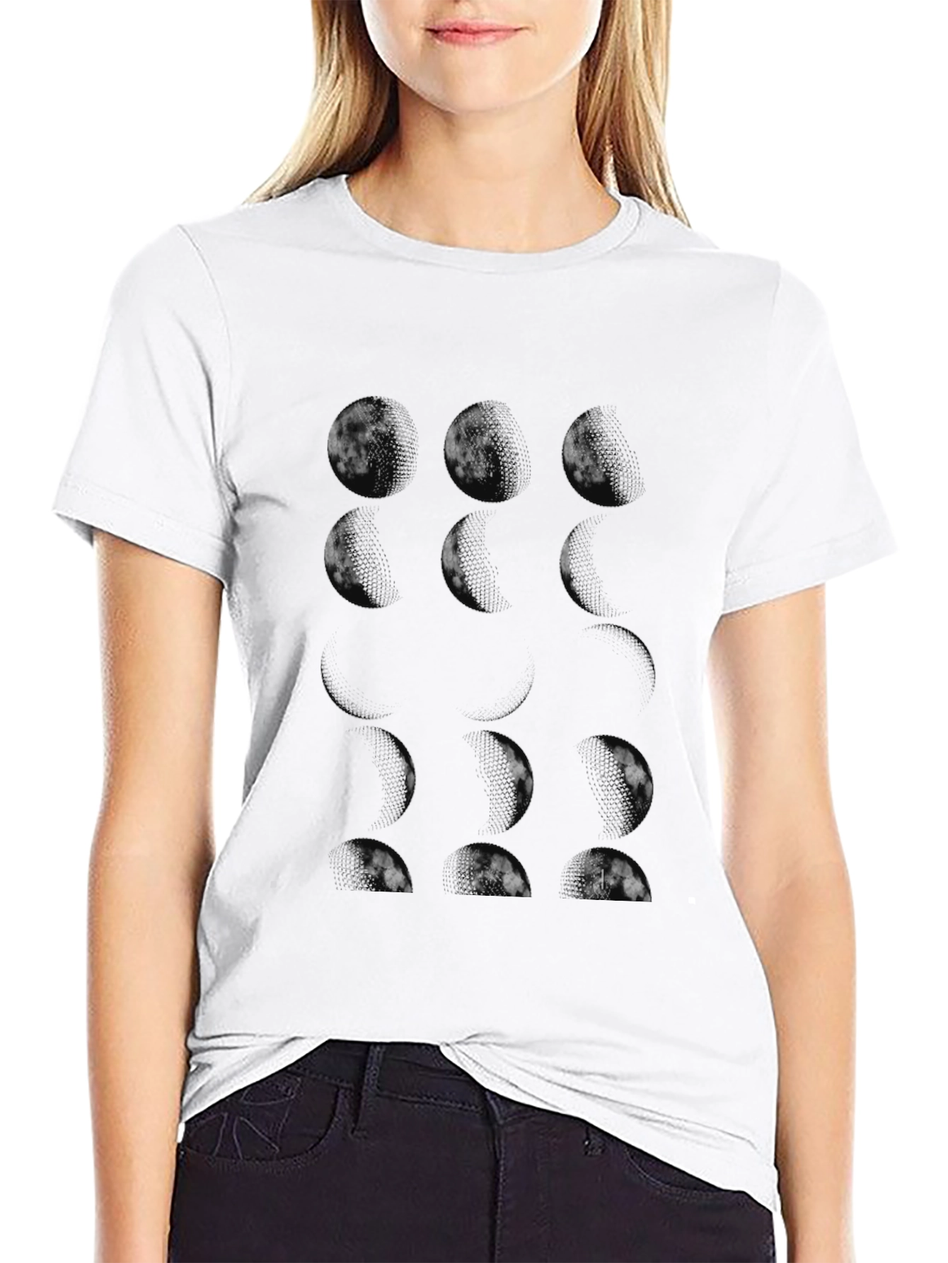 Black Graphic Tee - Minimalist Circle Design