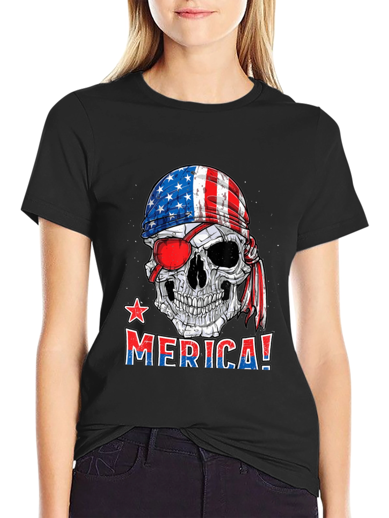 Patriotic Skull T-Shirt - USA Pride
