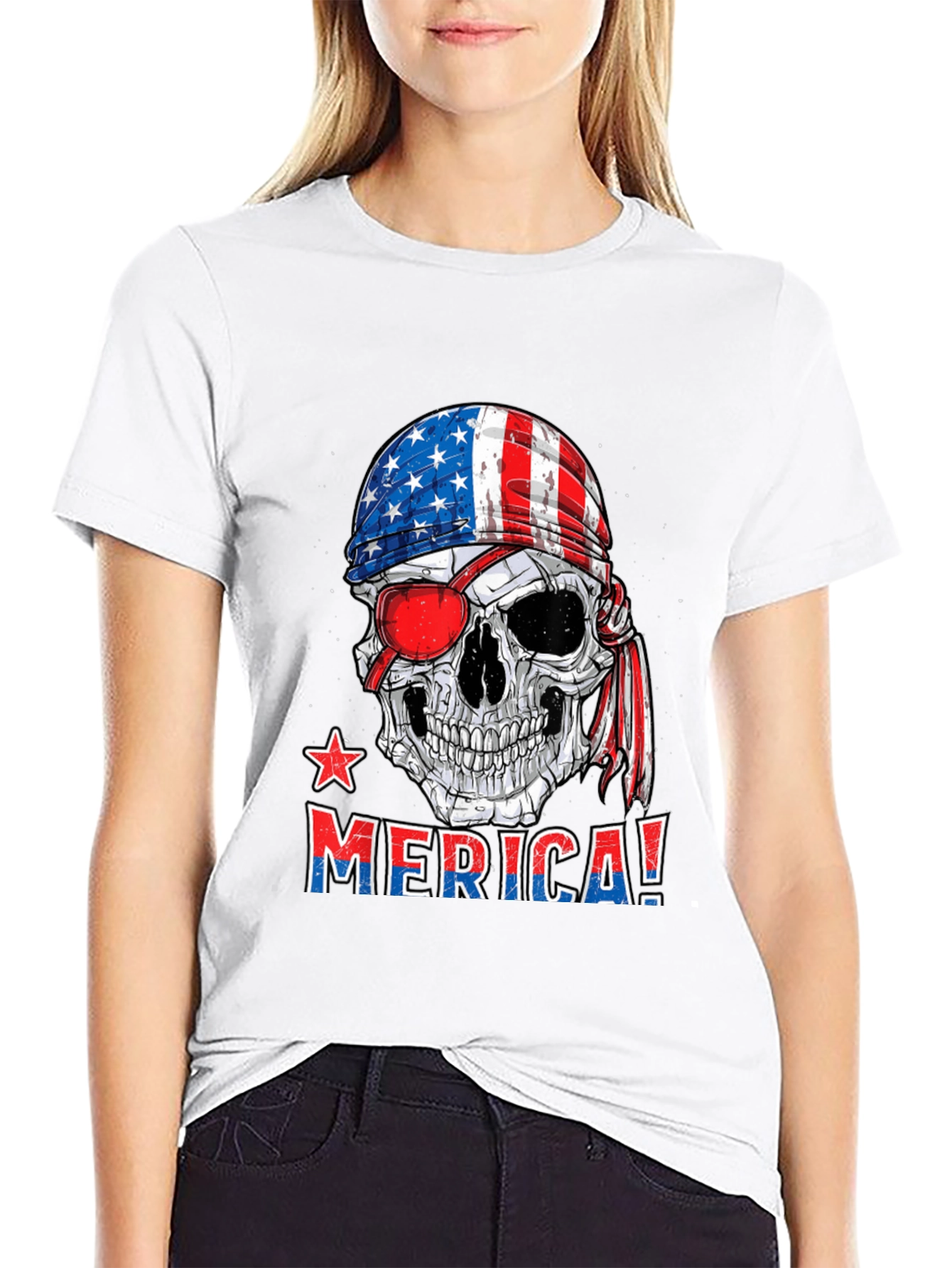 Patriotic Skull T-Shirt - USA Pride