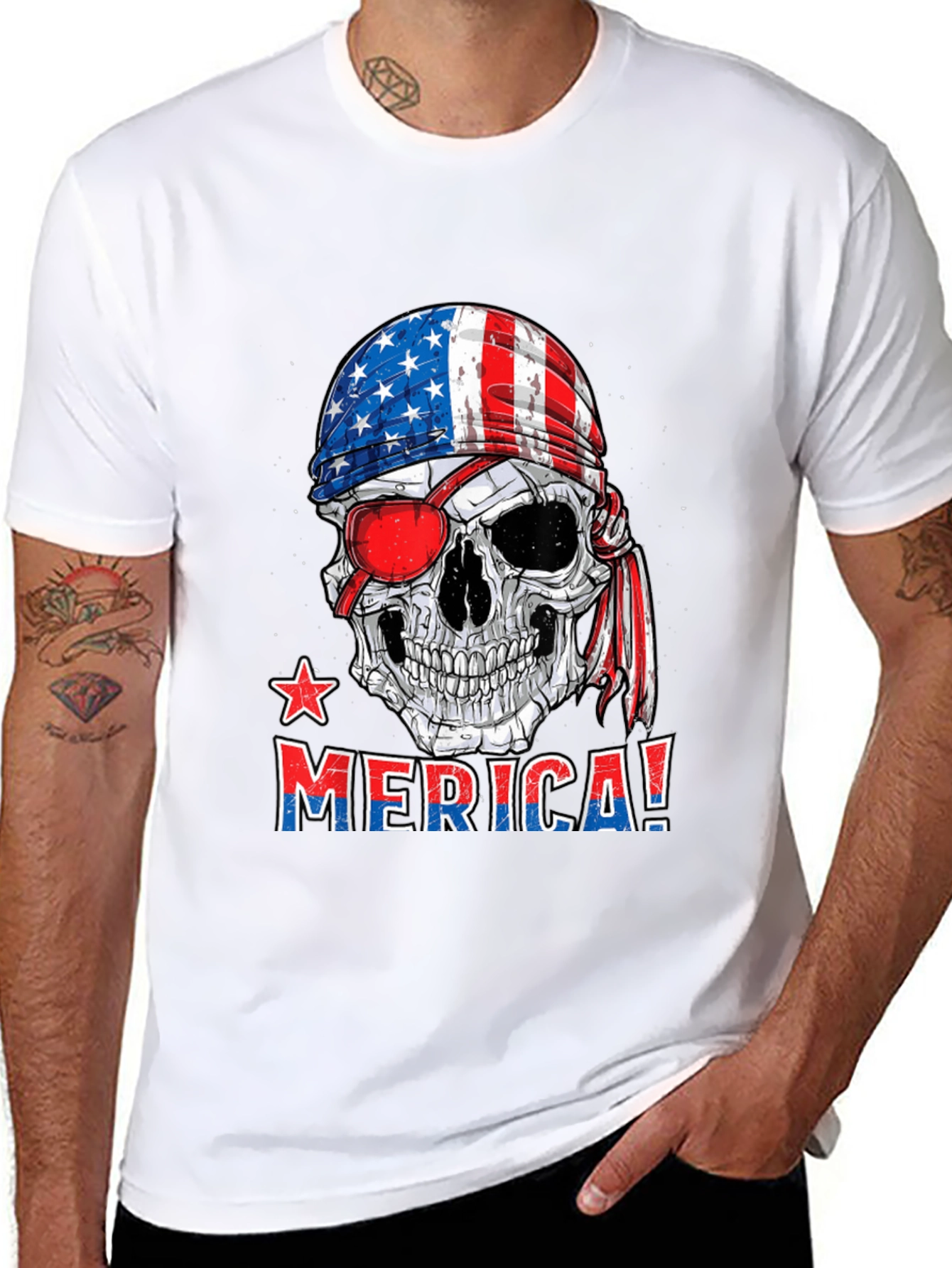 Patriotic Skull T-Shirt - USA Pride