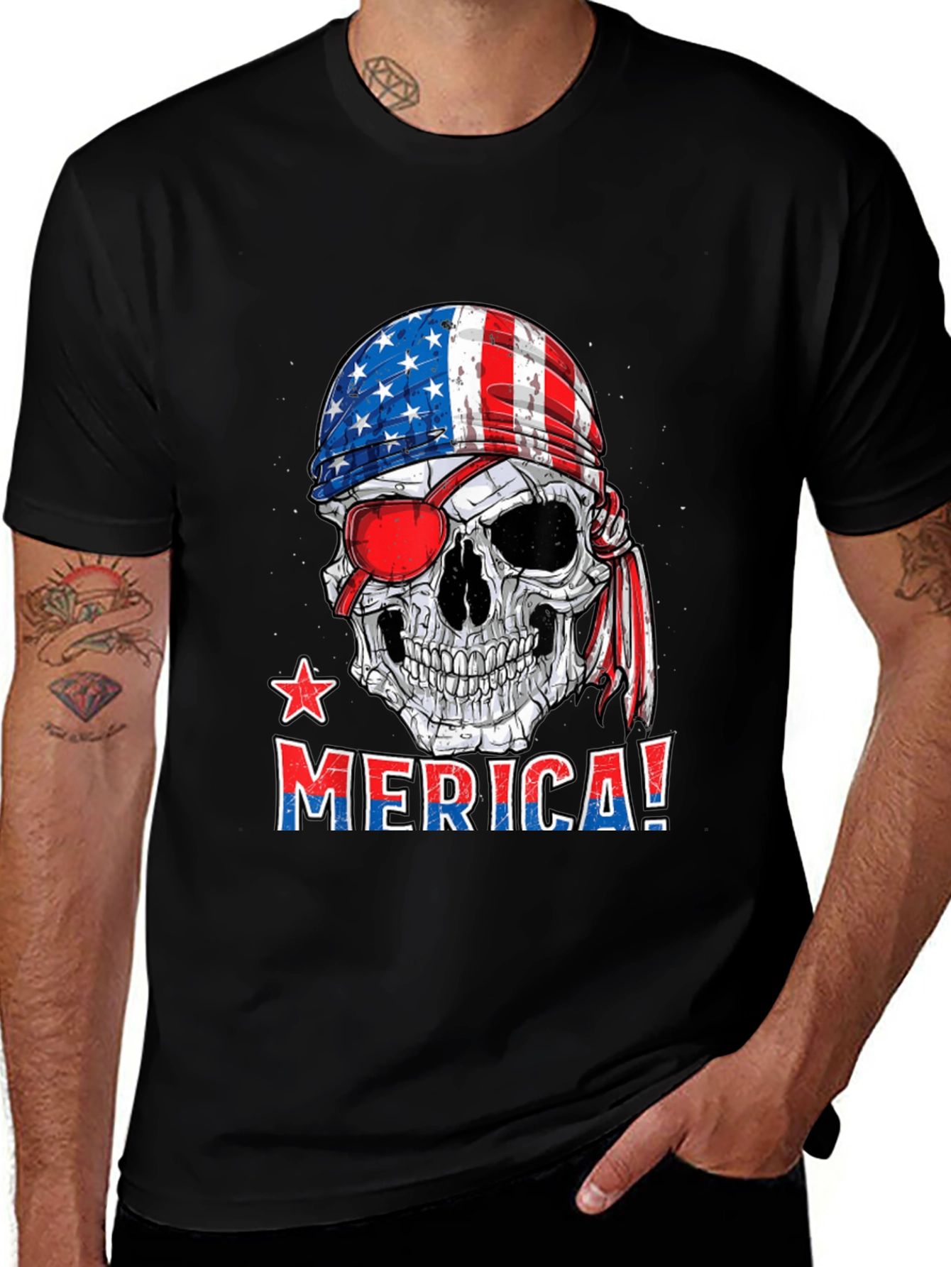Patriotic Skull T-Shirt - USA Pride