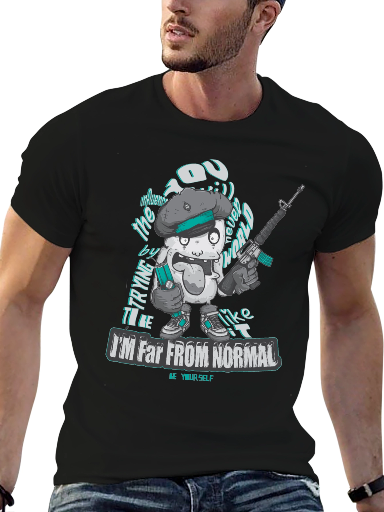 Unique Im Far From Normal Graphic Tee