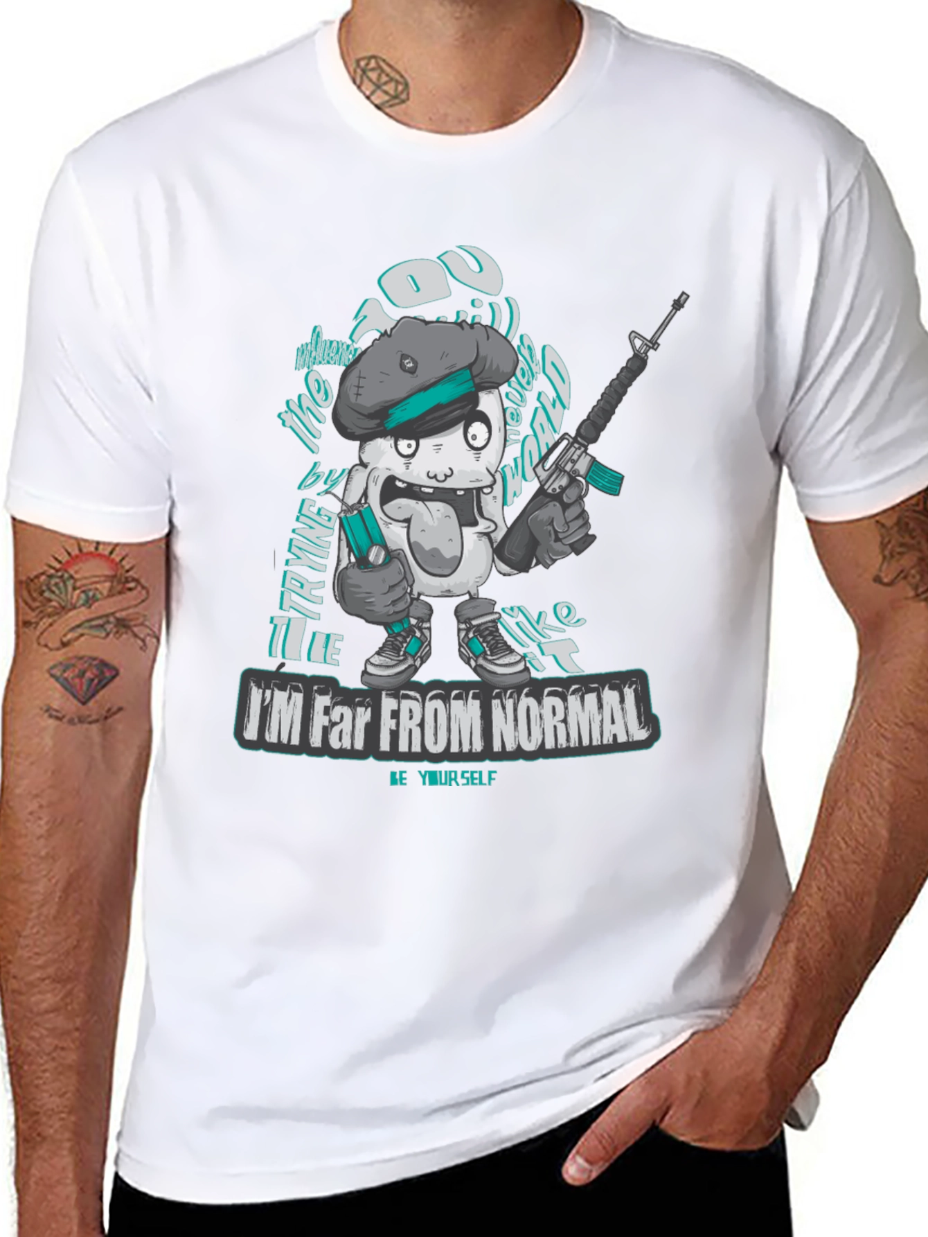 Unique Im Far From Normal Graphic Tee