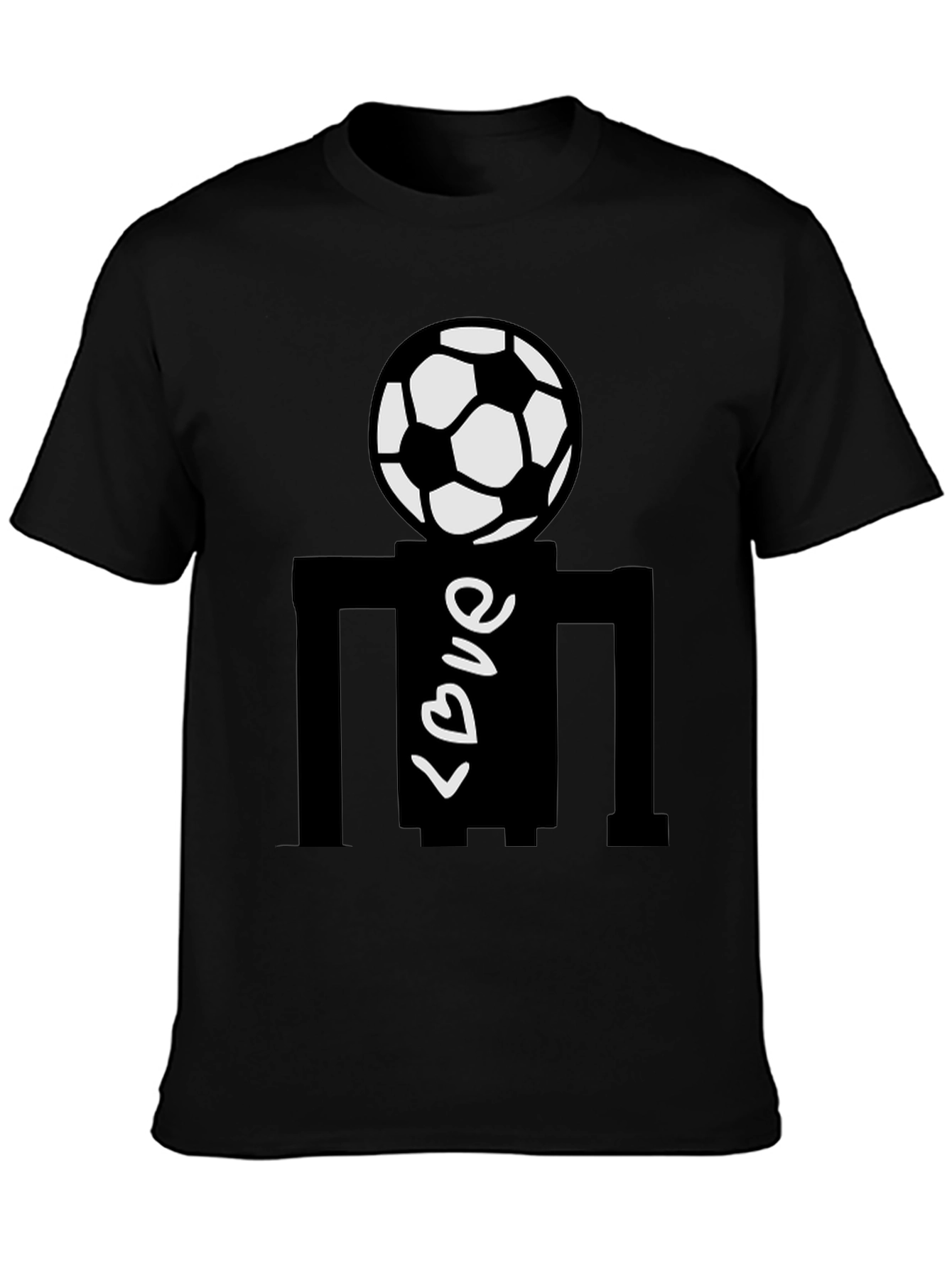Soccer Love Black T-Shirt