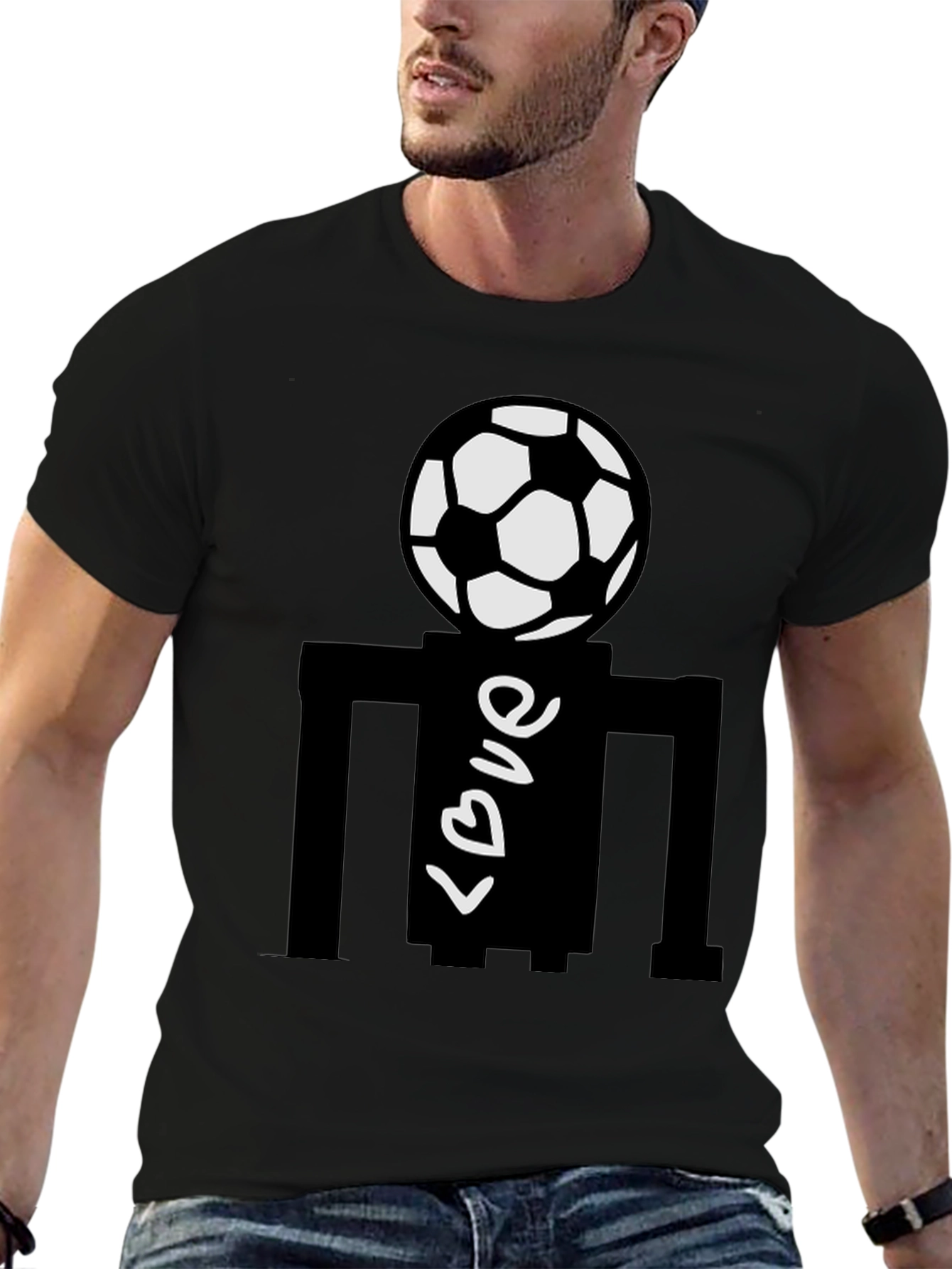 Soccer Love Black T-Shirt