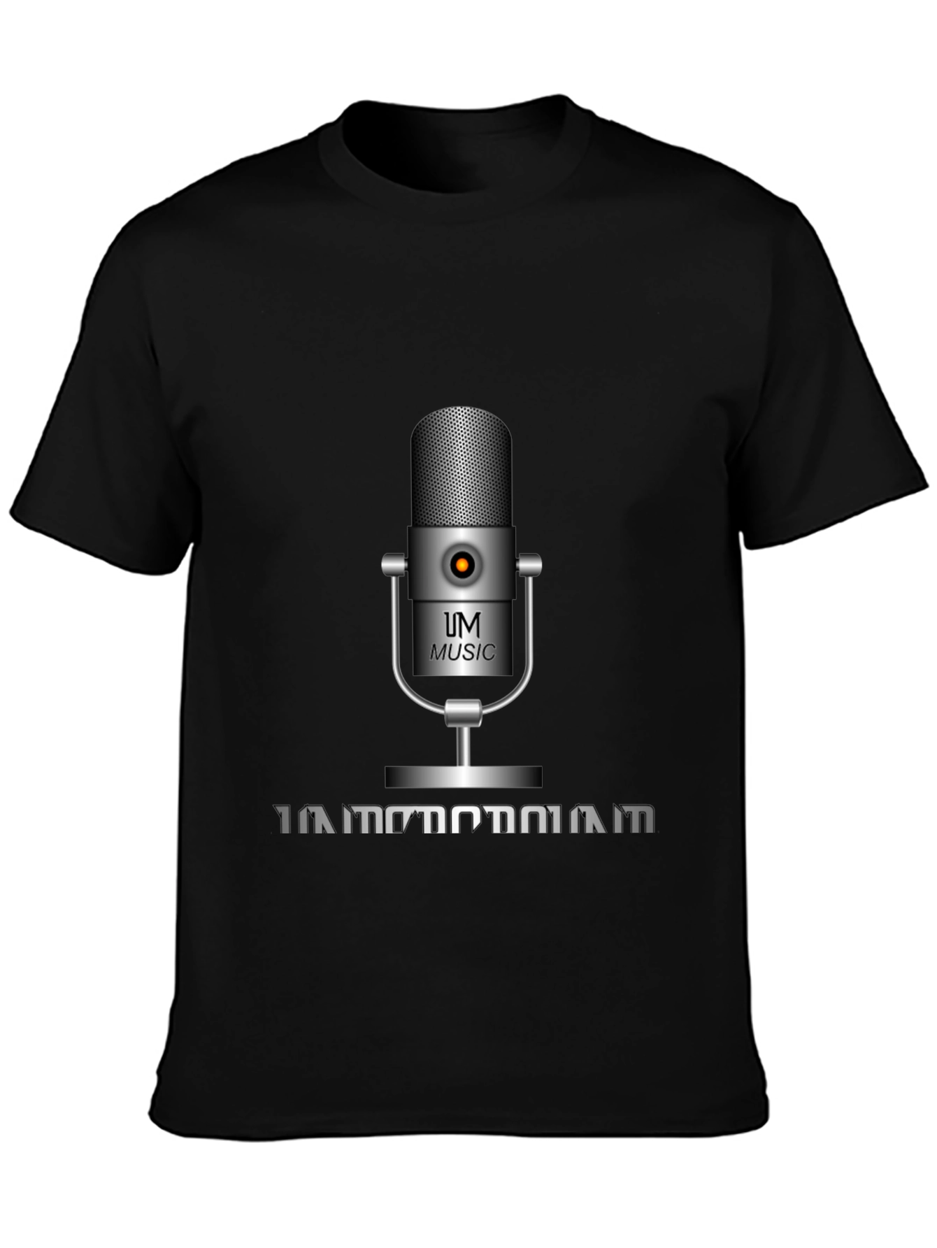 UM Music Microphone Black T-Shirt