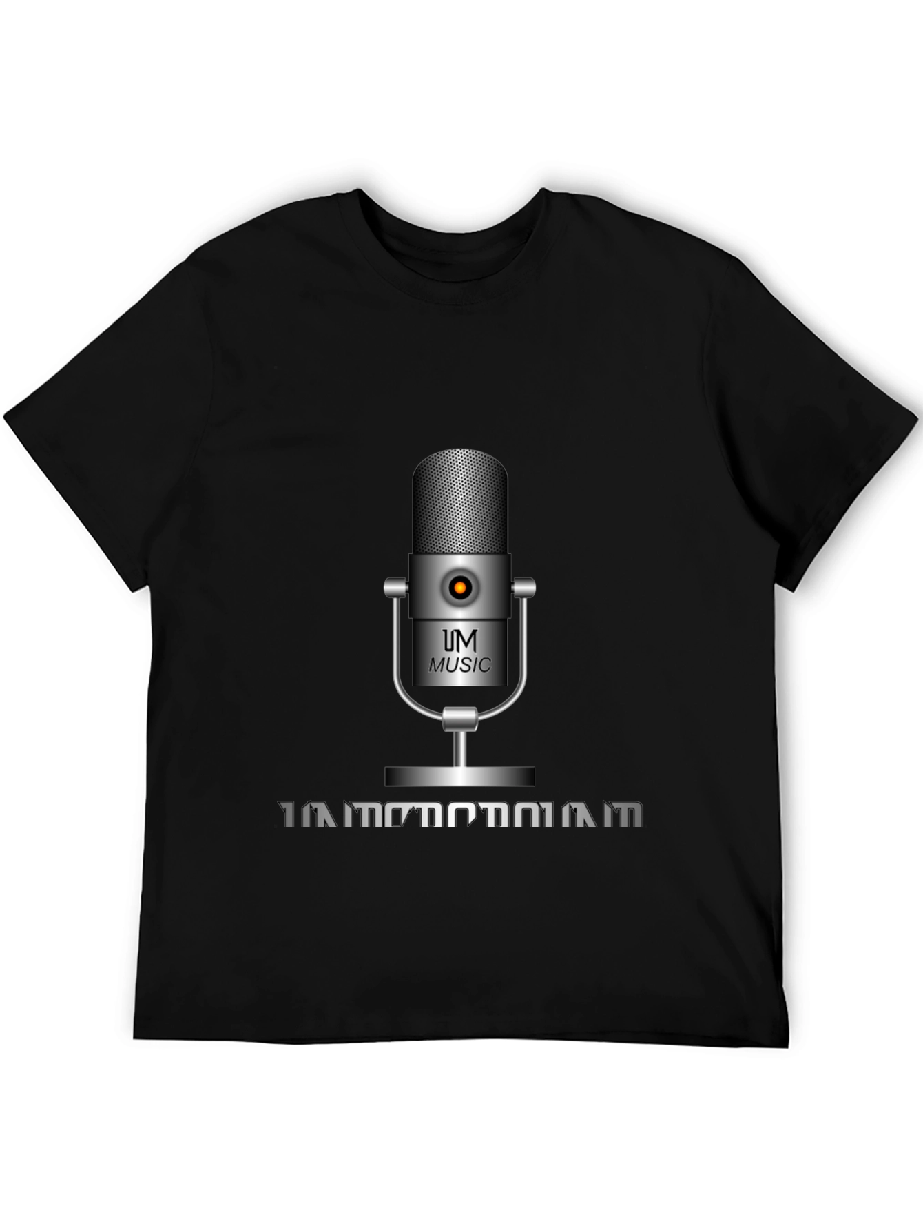 UM Music Microphone Black T-Shirt